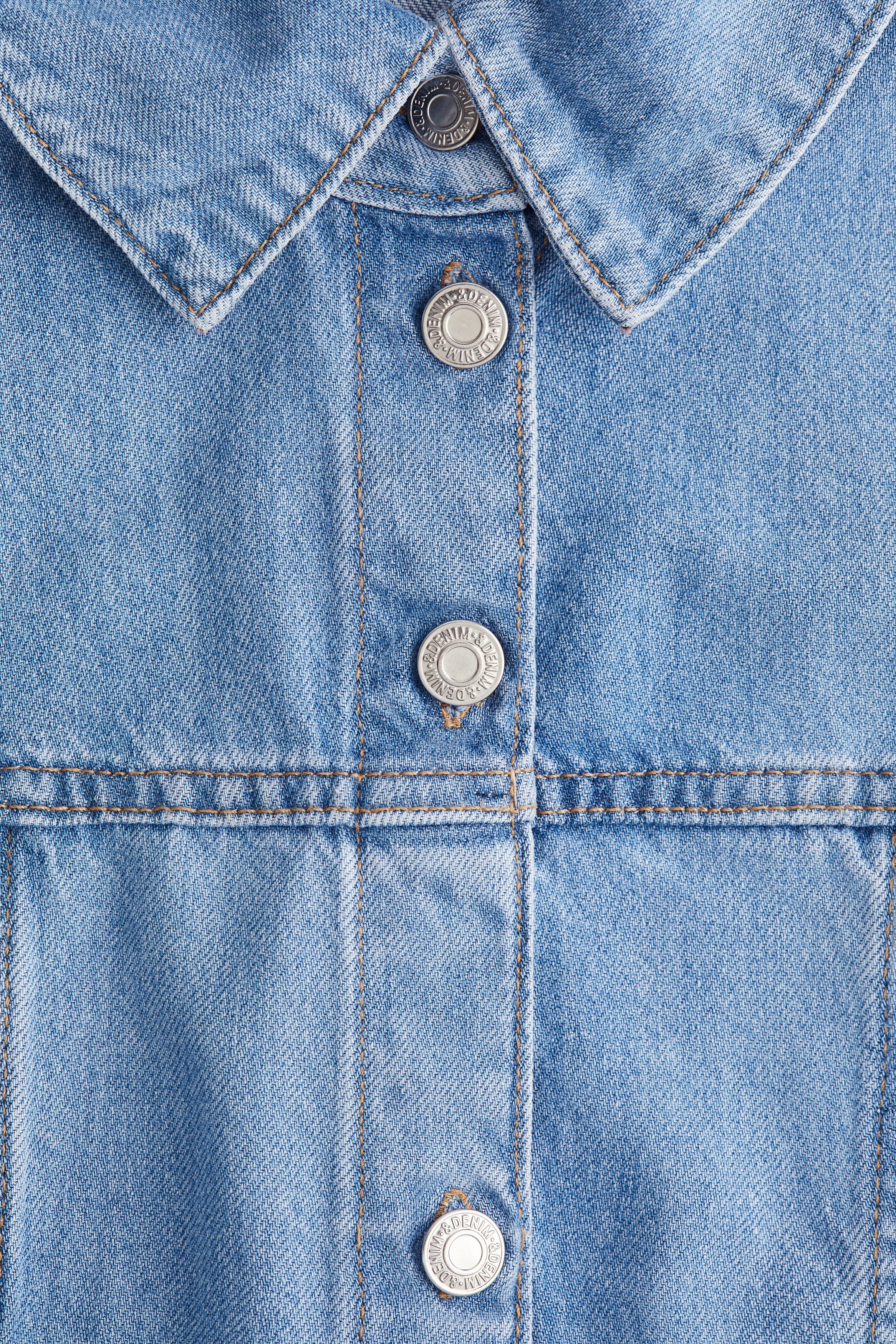 h and m denim shirt dress Women's Denim blue Denim Shirt Dress