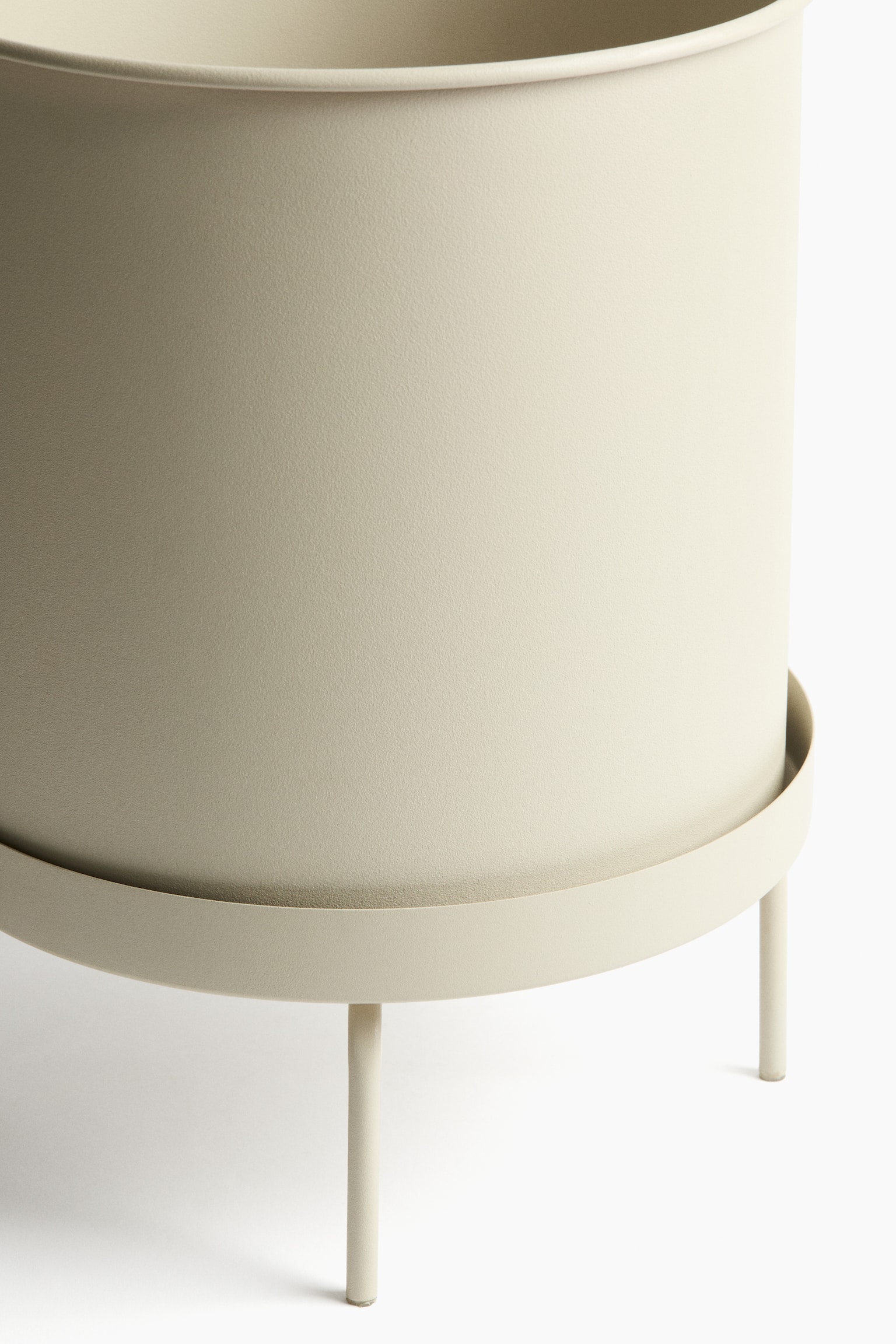 Extra-large plant pot on a stand - Light beige/Olive green/Black - 3