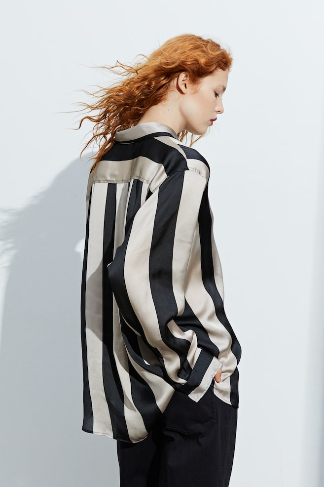Oversized blouse - Greige/Black striped/Yellow/Tie-dye/Cream/Black patterned/Yellow/dc/dc/dc - 4