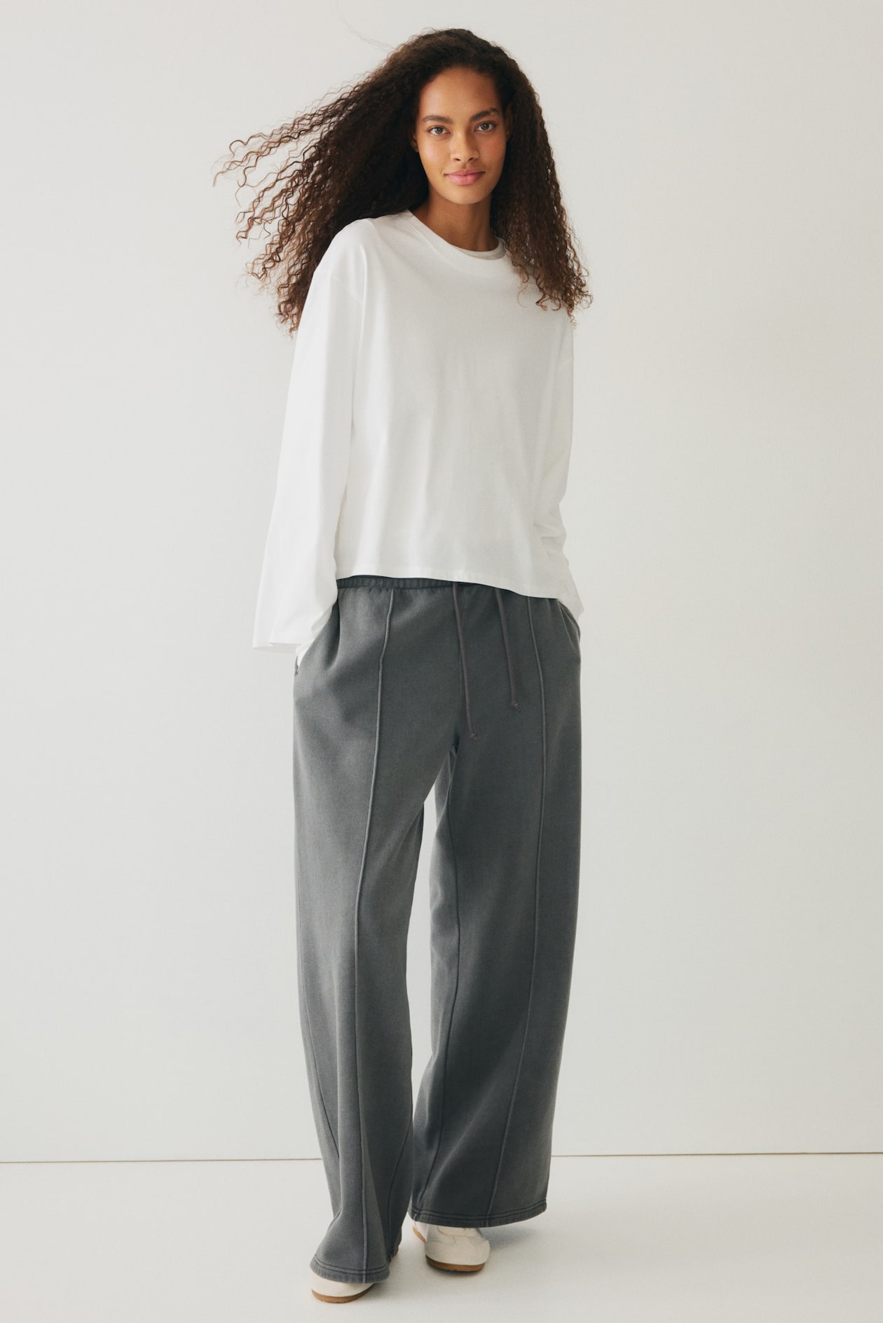Wide-Leg Crease-Front Sweatpants - image 4