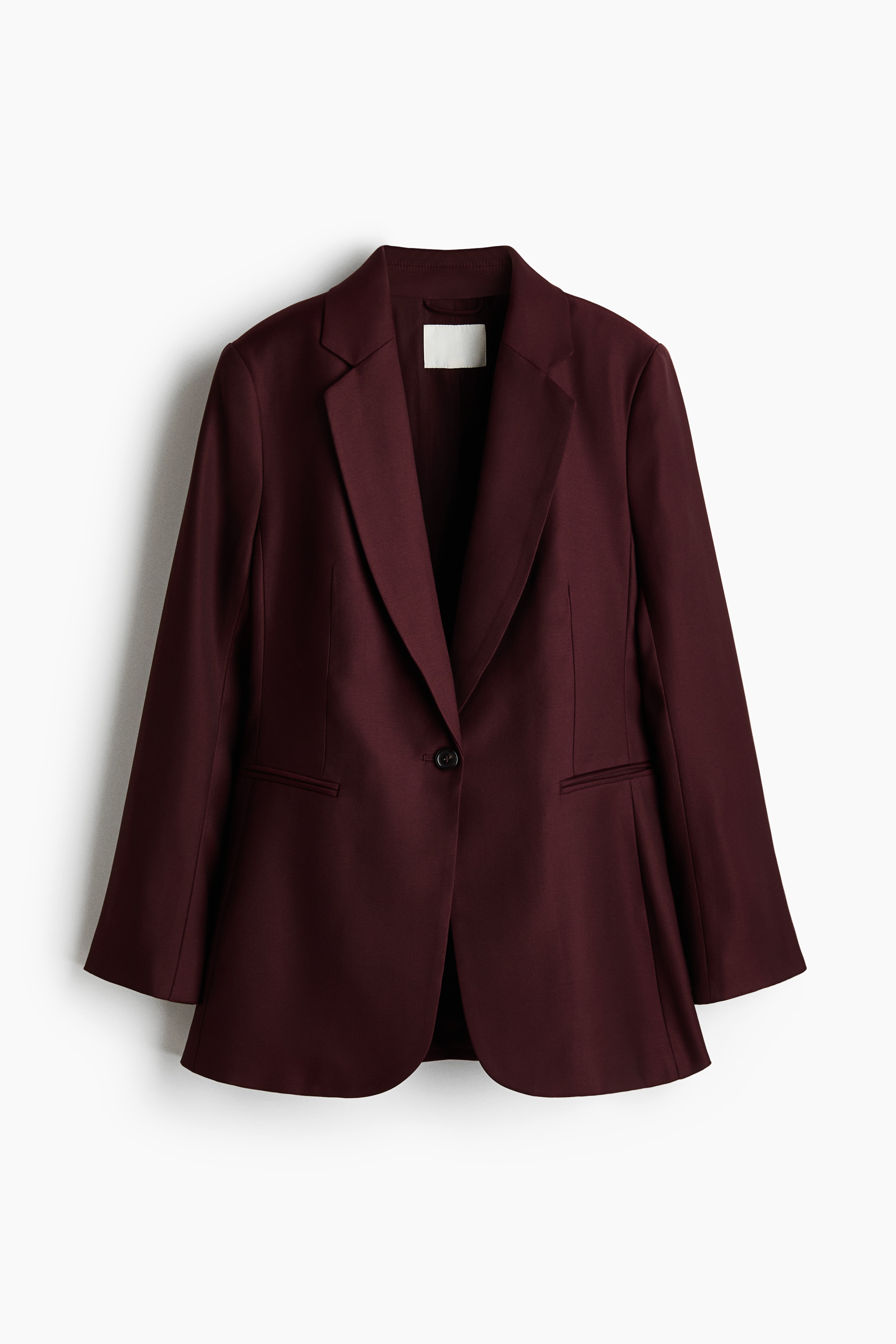 Single-breasted blazer - Burgundy/Dark mole