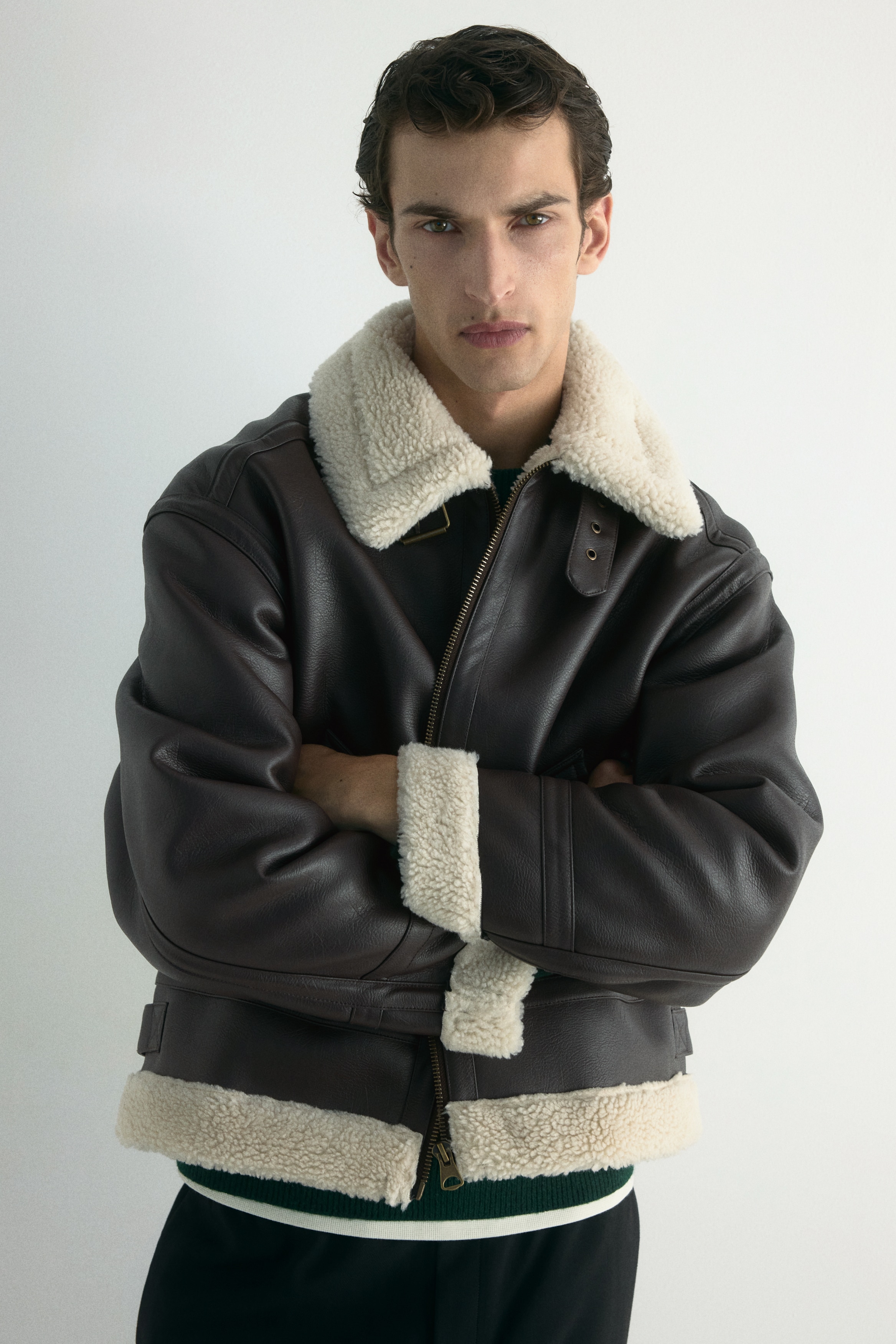 アビエータージャケット - ダークブラウン - Men | H&M JP