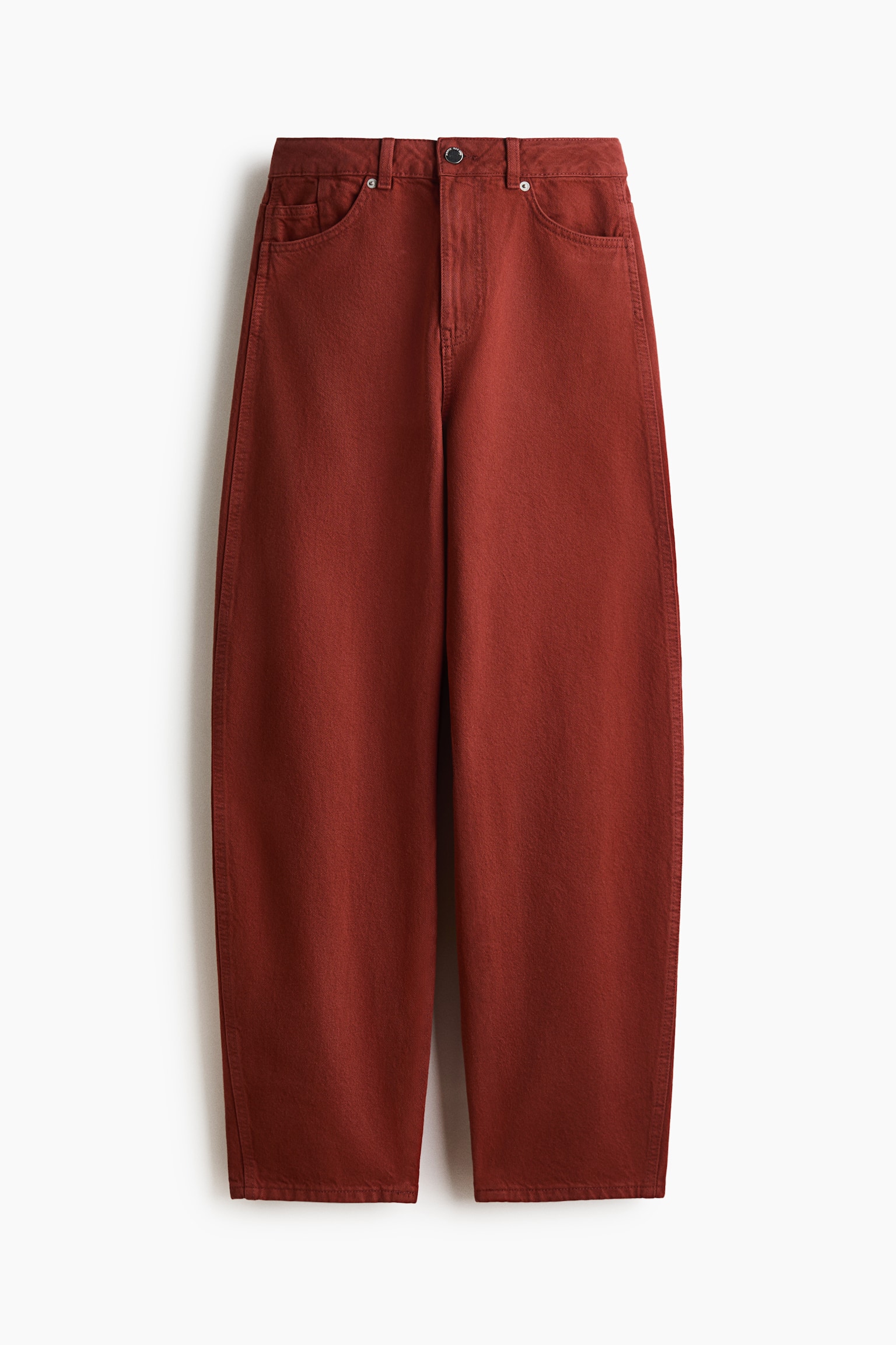 Baggy High Waist Jeans - Rdzawoczerwony/Sprana czerń/Niebieski denim/Jasnoszary melanż - 1