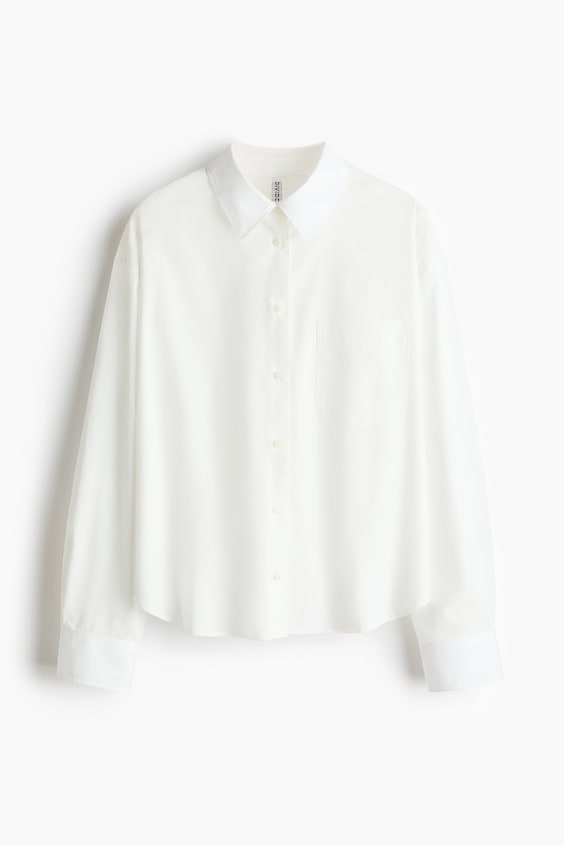 Женские рубашки H&M Oversized Poplin Shirt