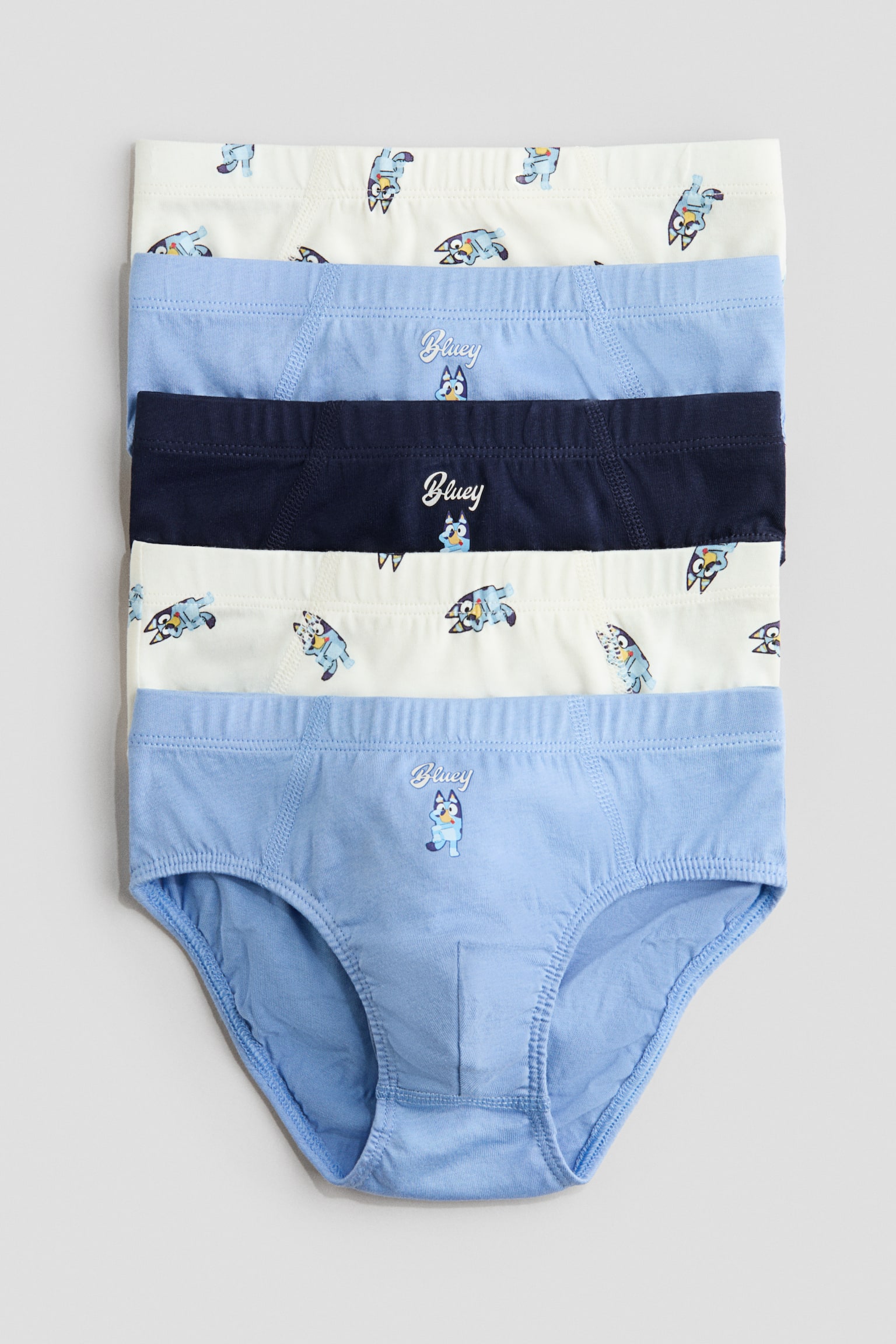 5-pack printed boys’ briefs - Light blue/Bluey/Blue/The Avengers