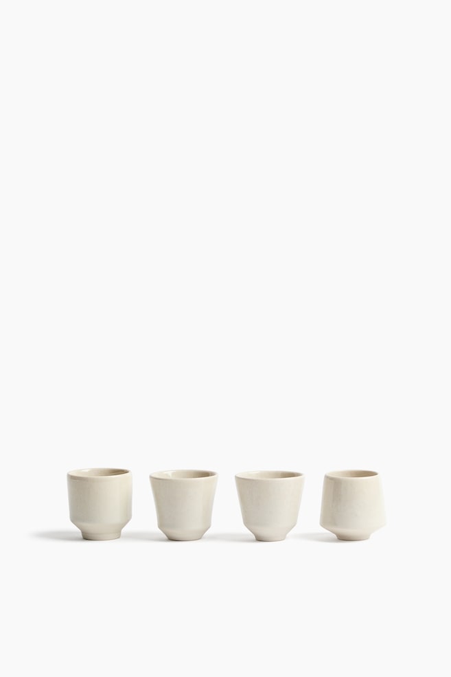Stoneware Espresso Cups - Cream/Black/speckled - 1