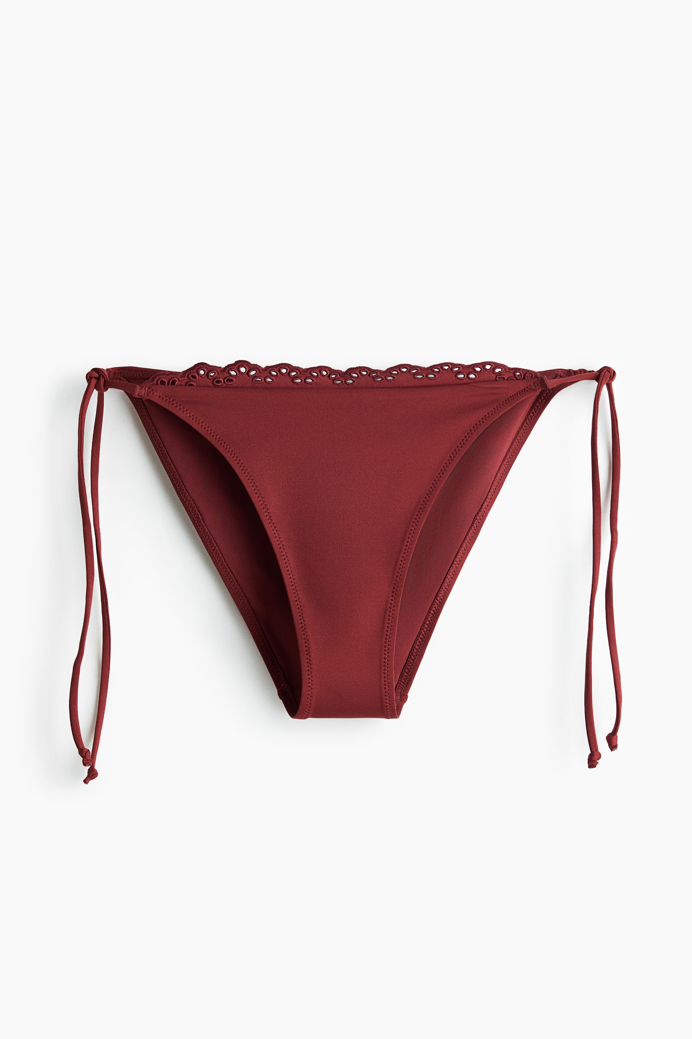 Cheeky Tie tanga bikini bottoms - Dark red