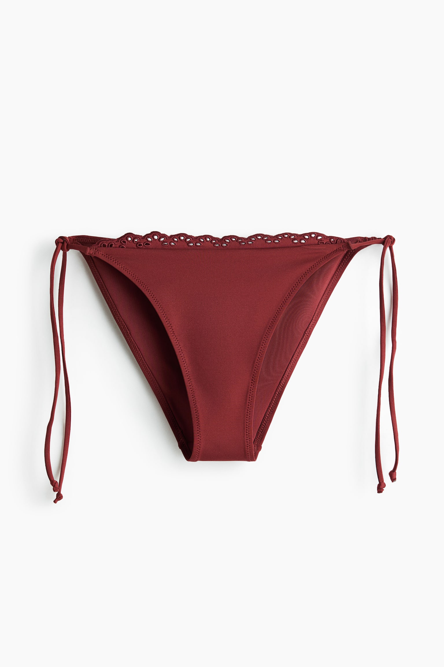 Cheeky Tie tanga bikini bottoms - Dark red - 2