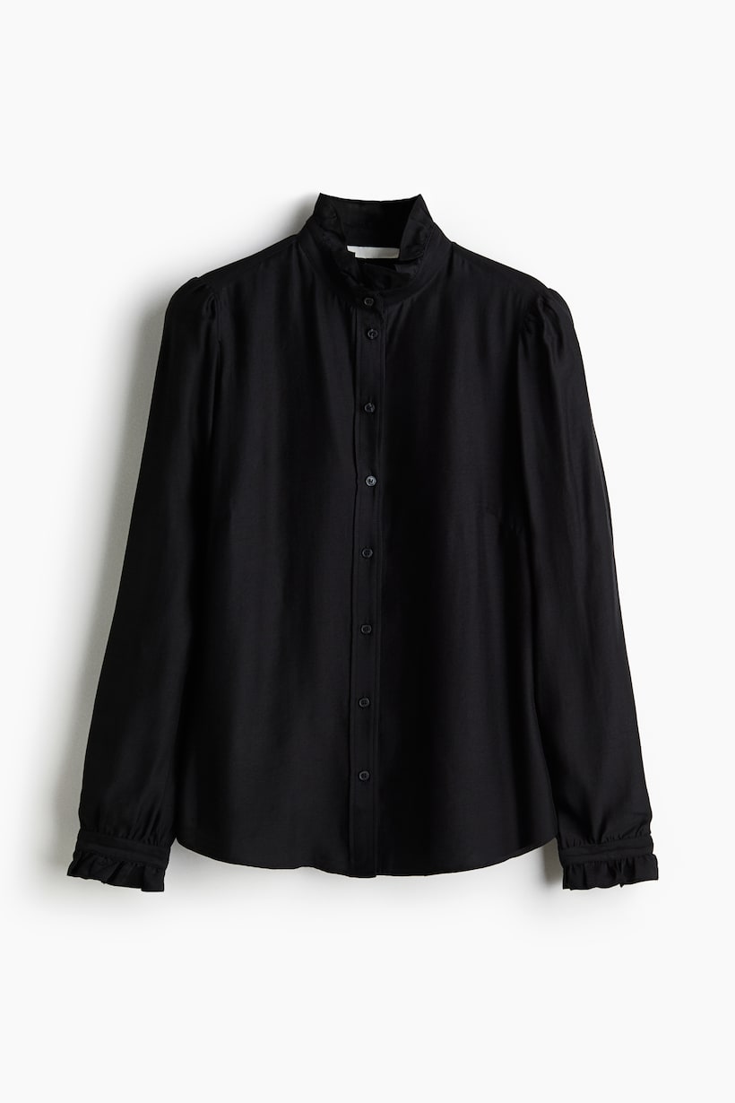 Organza Camisa Negra Mujer H&m Camisas Y Blusas De Mujer