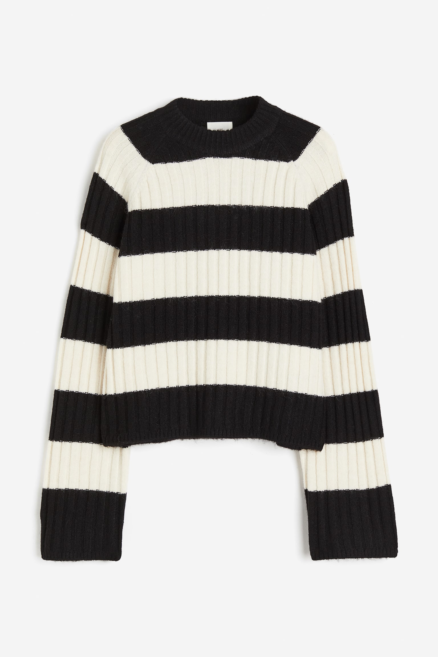 Rib-knit jumper - Black/Cream striped/White/Mole/Striped - 2