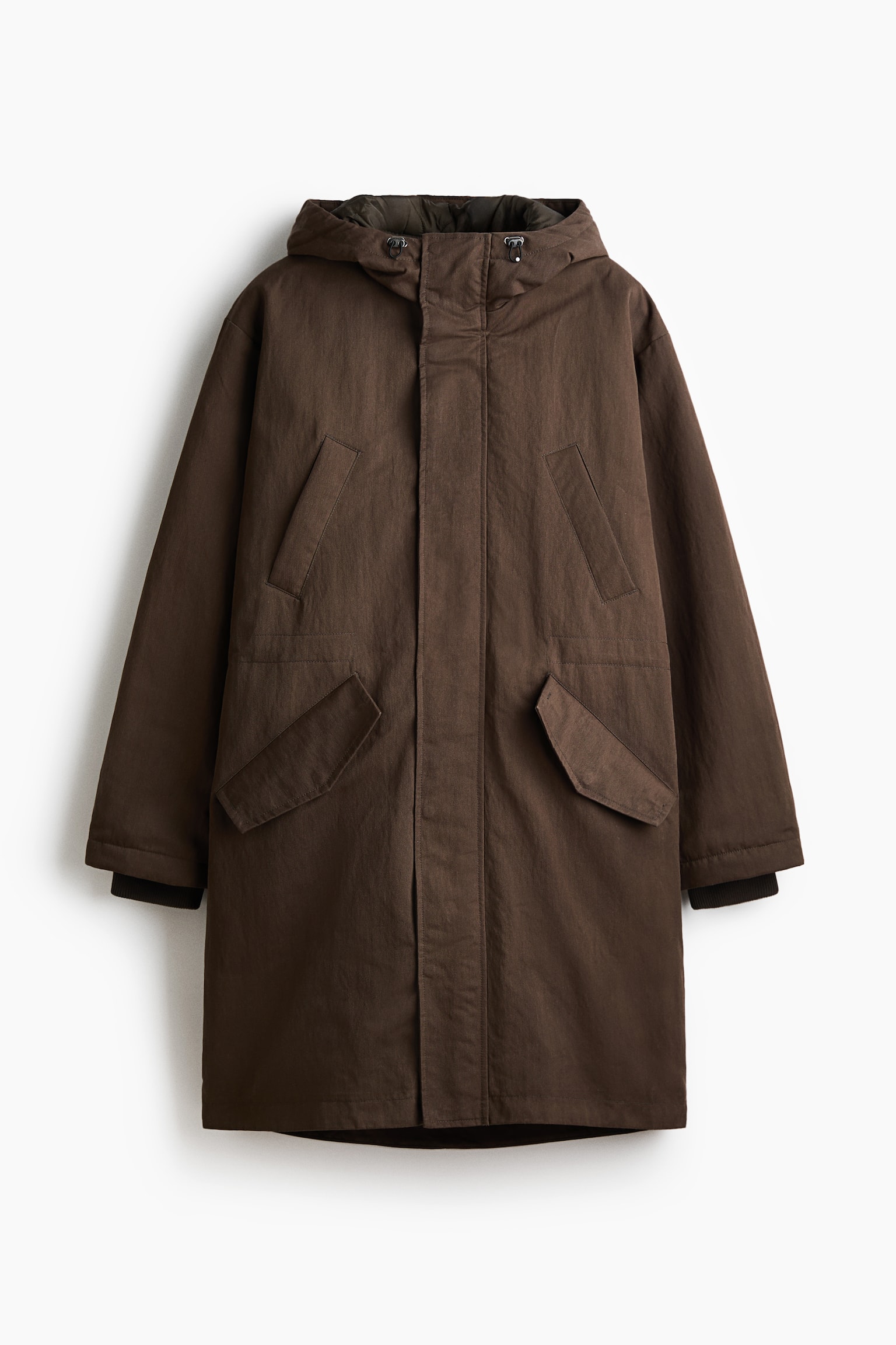 Мужская куртка H&M Padded, цвет: Тёмный хаки зелёный — фото 1