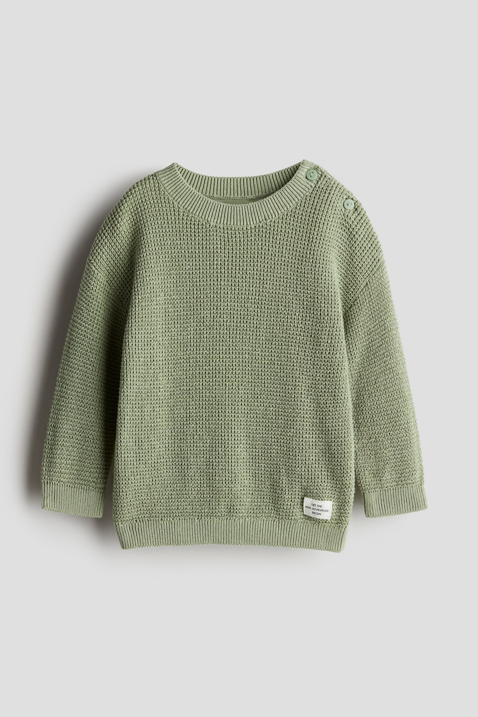 Cotton-knit jumper - Green/White/Dinosaurs/Dark grey/Beige/Striped/Dark red/Striped/Grey/Dog/Beige/Fox - 1