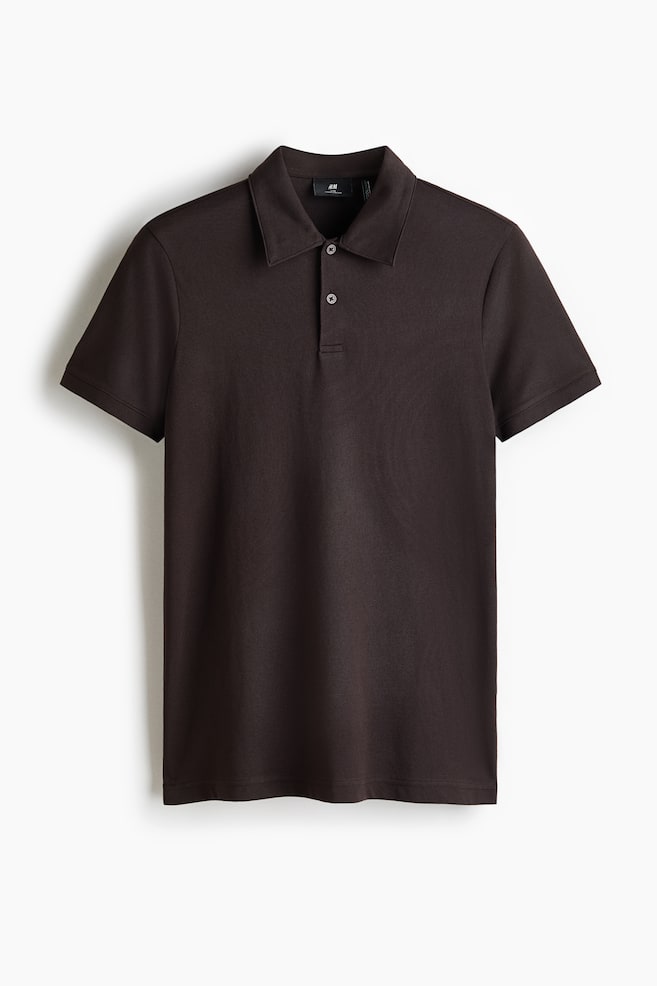 COOLMAX® Slim-Fit Polo Shirt - Dark brown/Black/Navy blue/White/Gray - 1