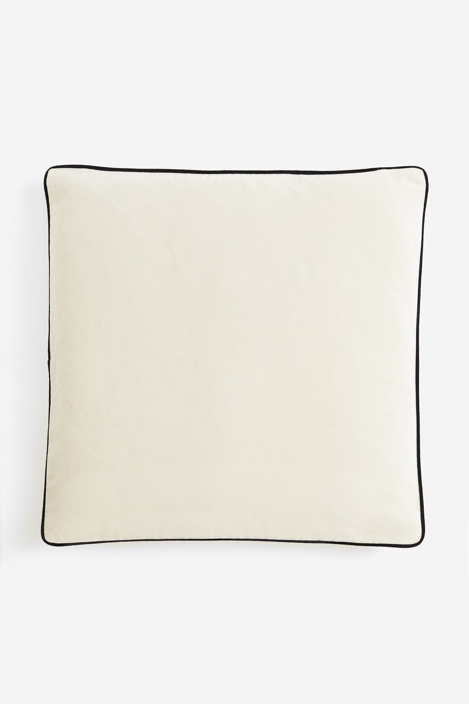 Velvet cushion cover - Cream/Black/Black/White/Orange