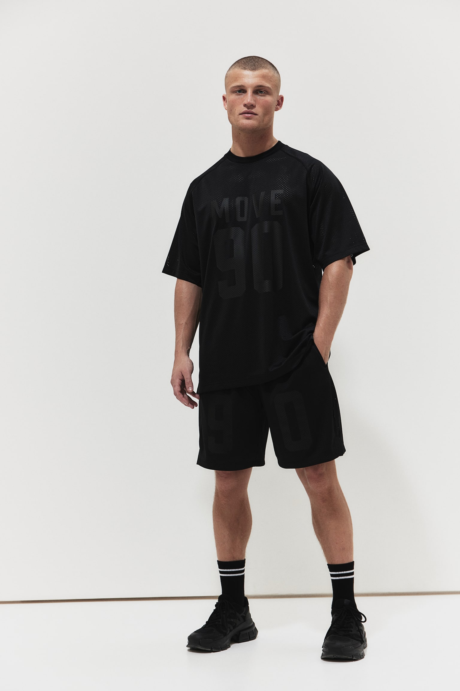 DryMove™ Mesh Activewear Tee - Black/Move 90/White/Black - 1