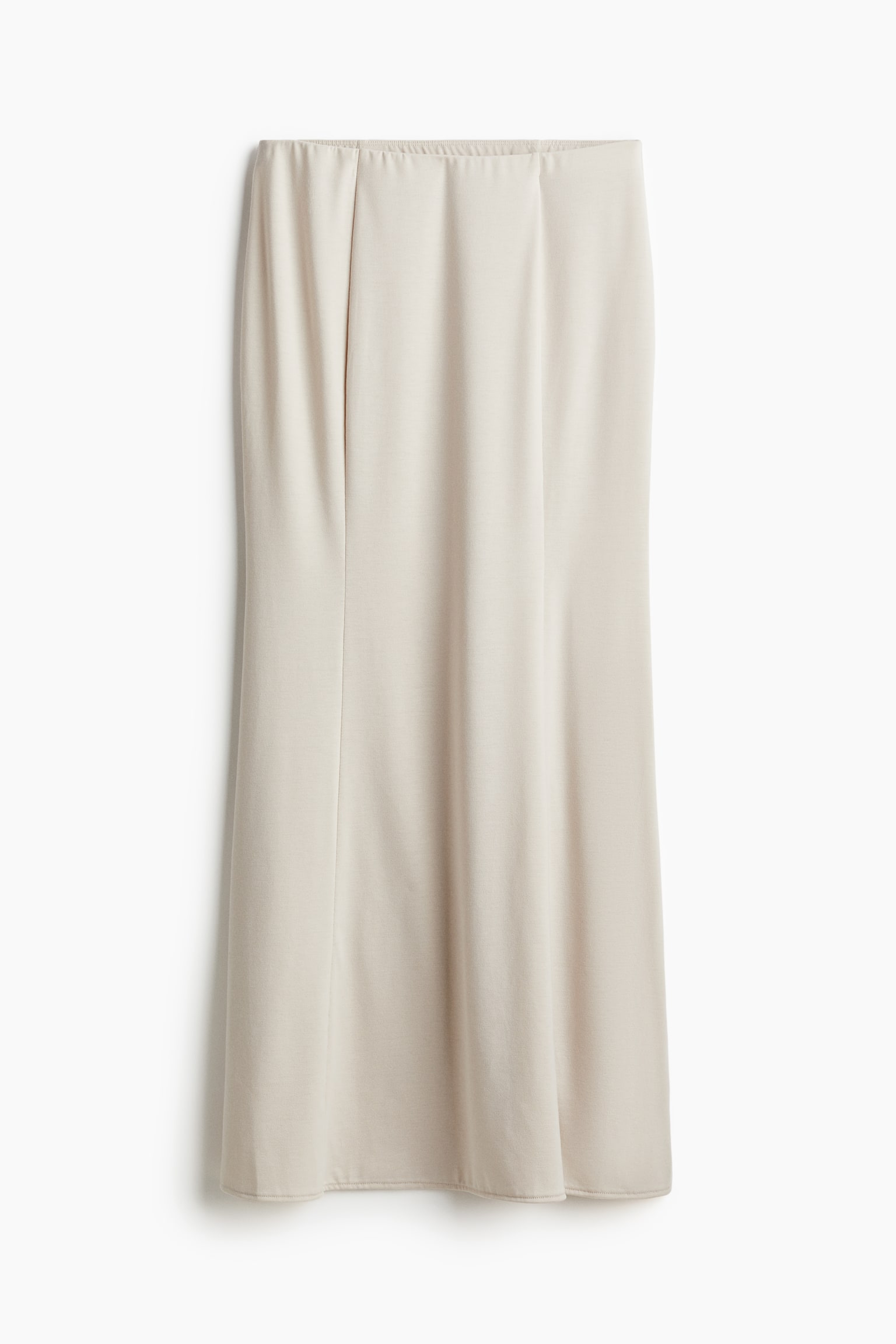 Flared jersey skirt - Light beige/Dark grey - 1