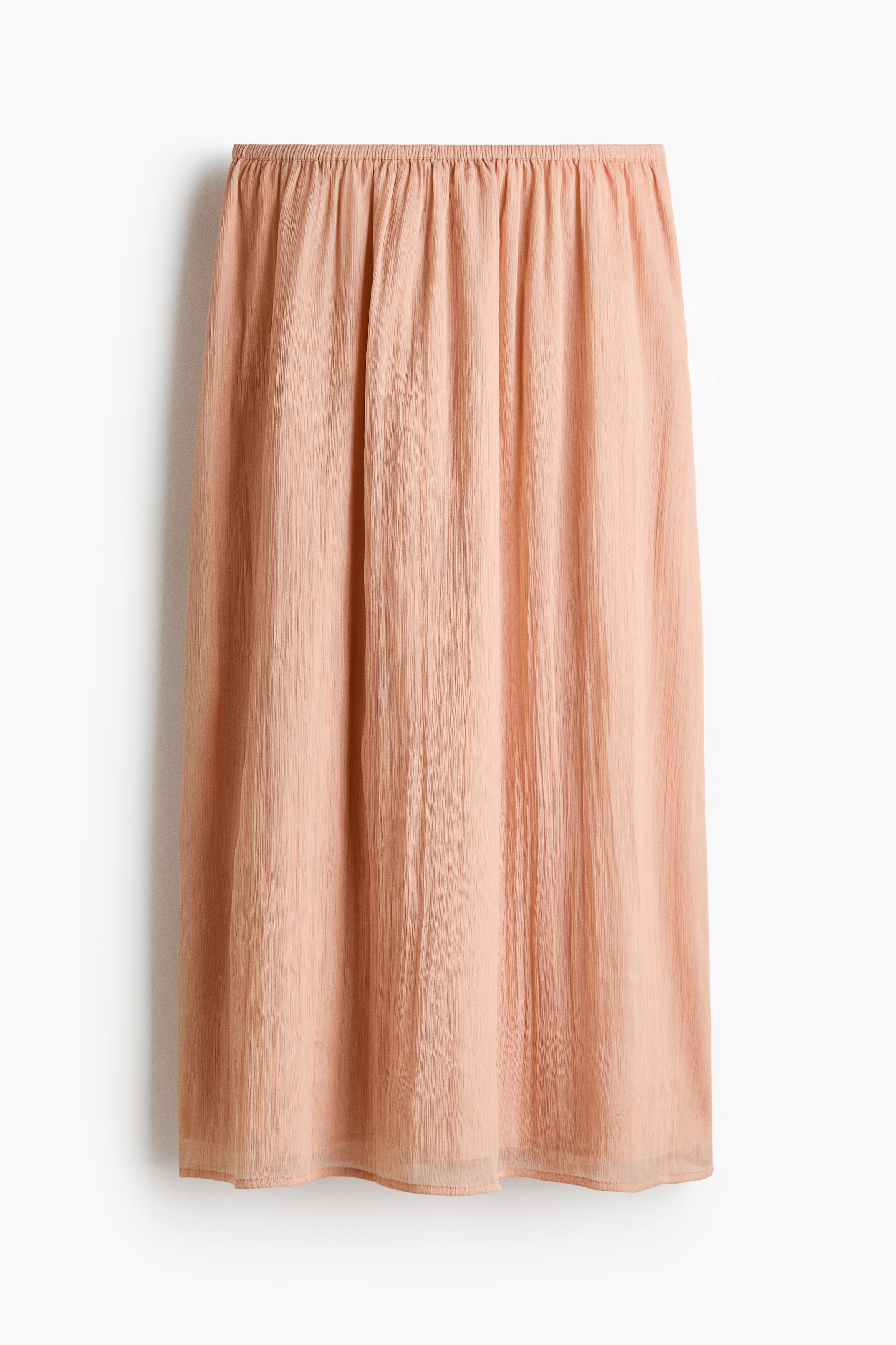 Crinkled chiffon skirt - Powder pink/Dark brown