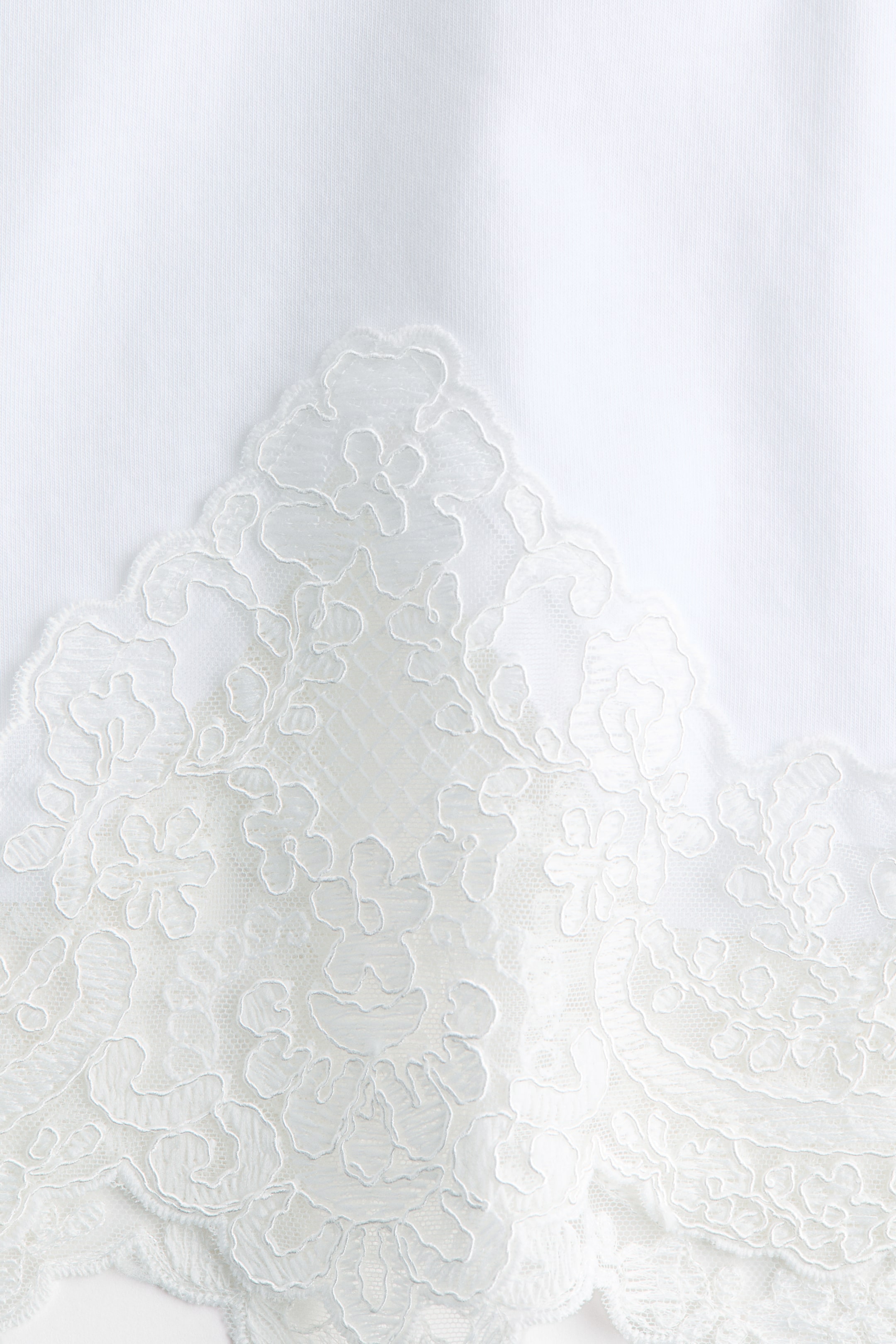T-shirt en coton avec dentelle