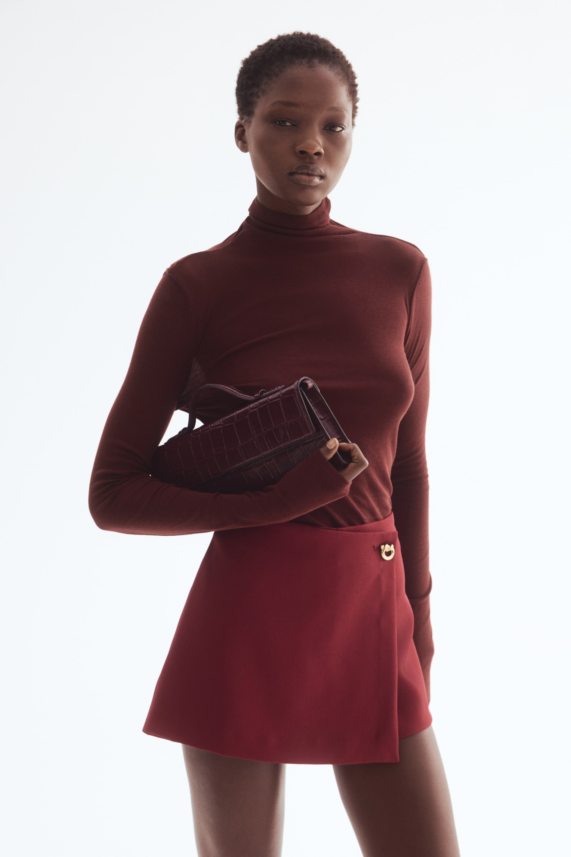 View larger image: Wrap skort - Dark red - Ladies | H&M IN 1