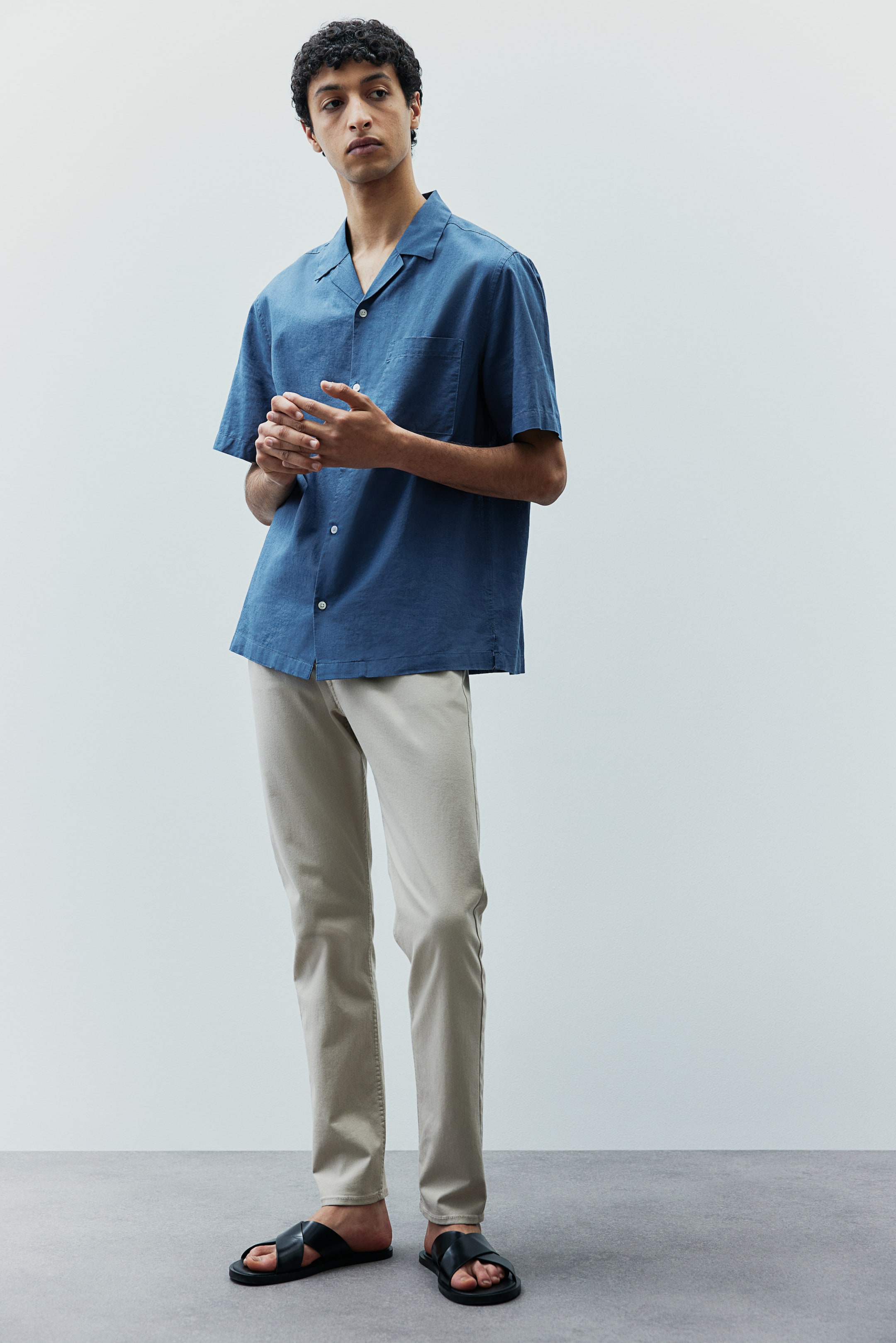 Regular Fit Linen-blend Shirt