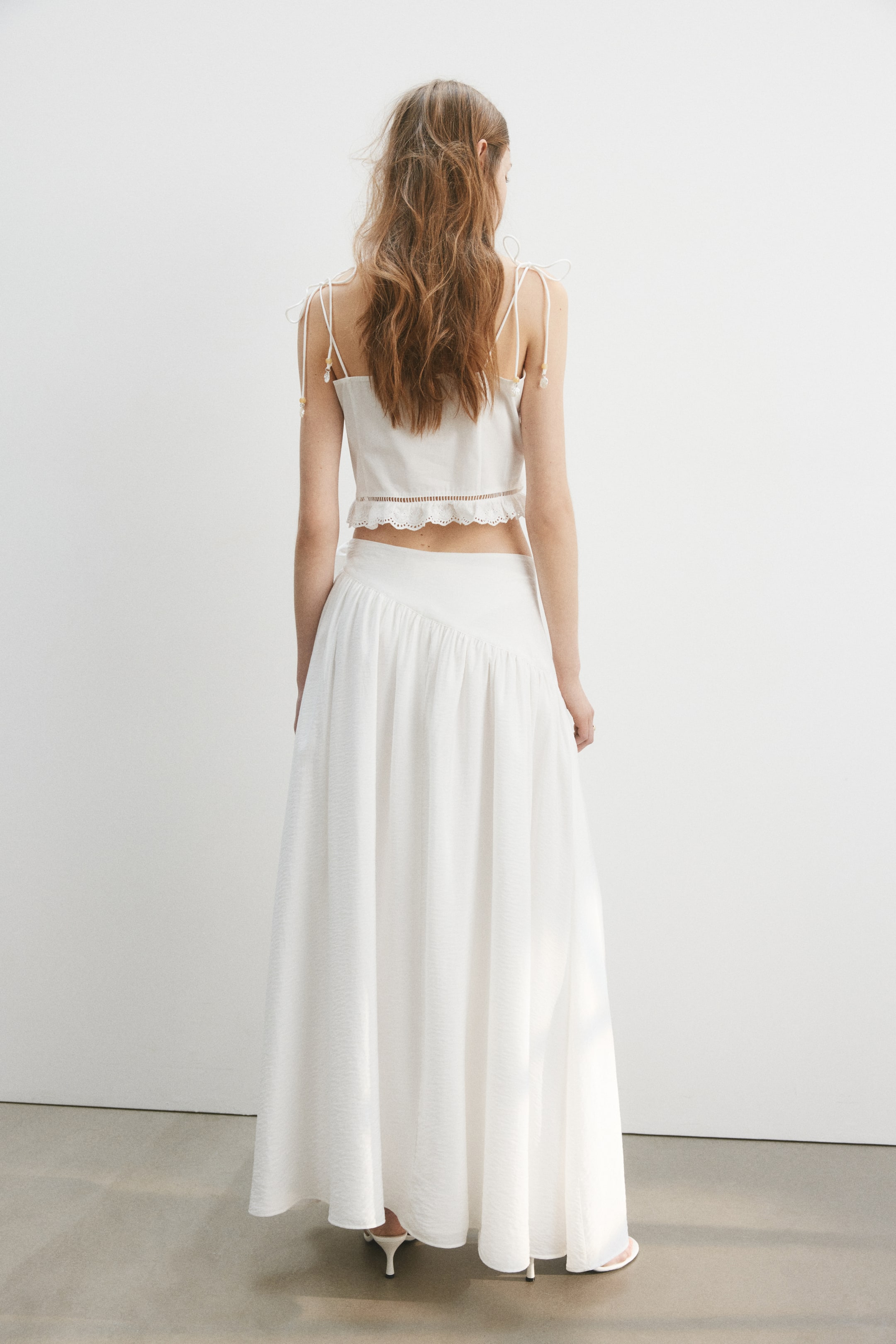 Jupe maxi avec détail à nouer