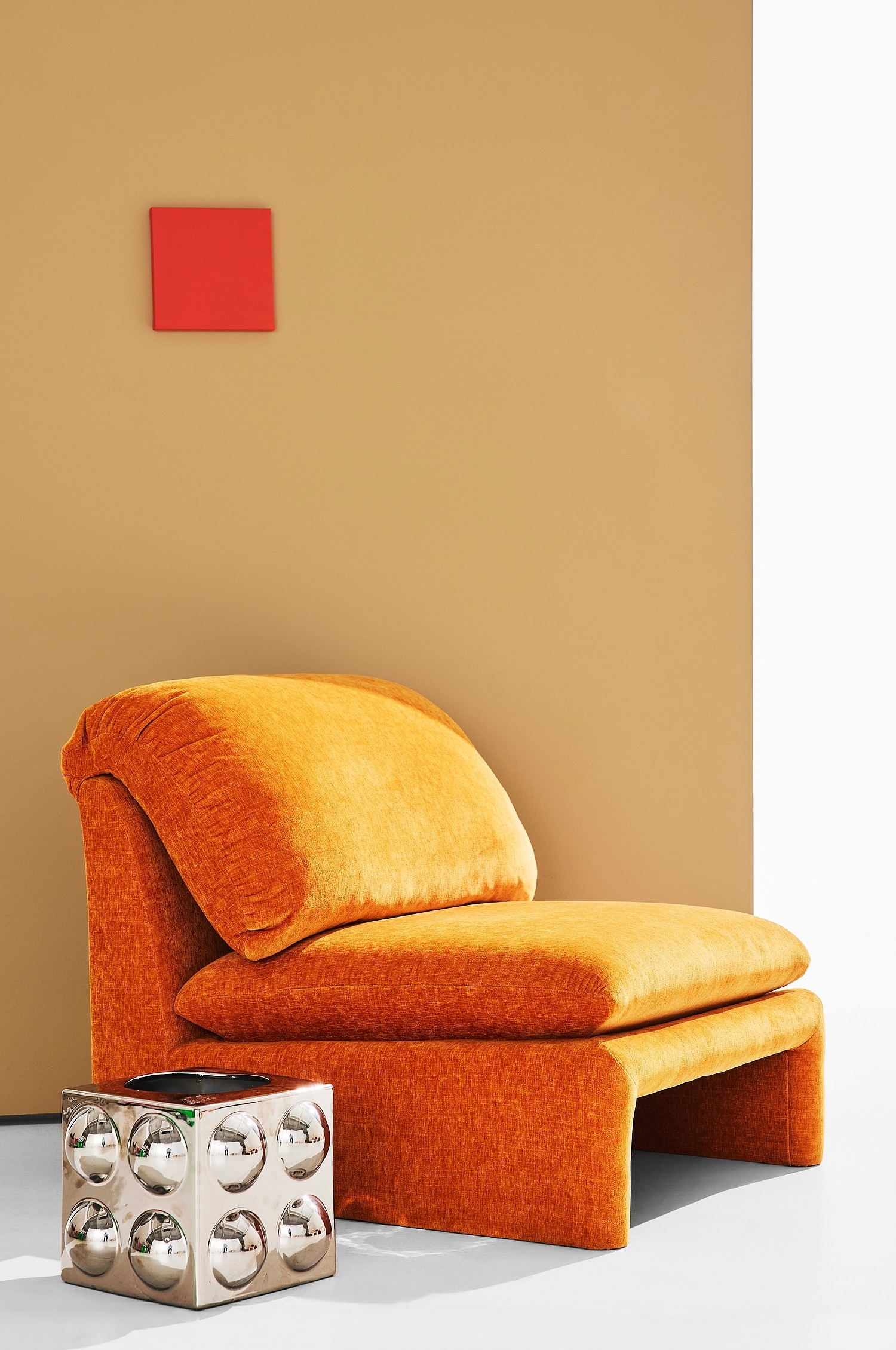 Arlo Lænestol - Orange/Pink Fløjlsbukser/Beige