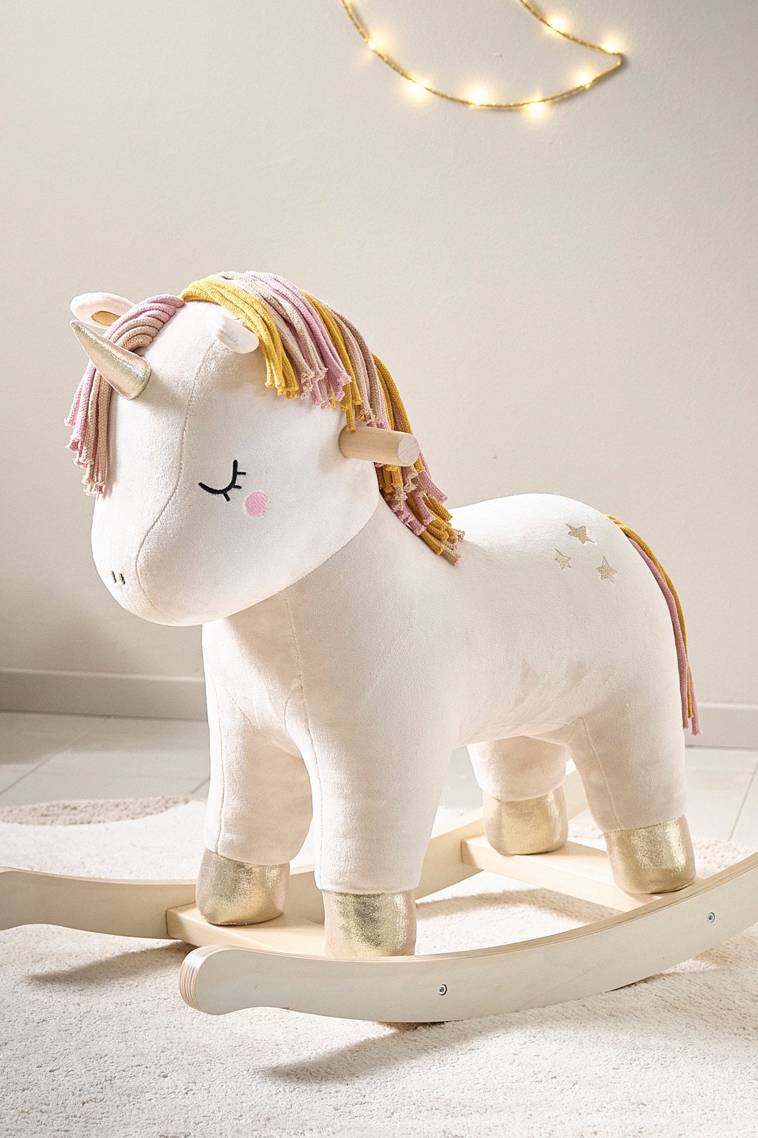 Schaukelpferd Einhorn - Lara - Beige