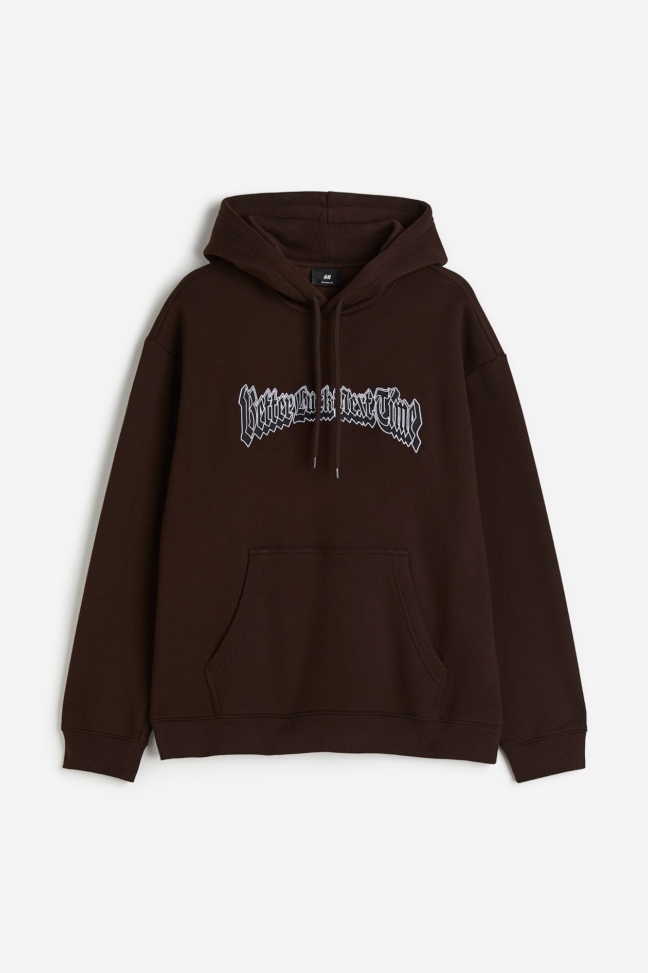 Loose Fit Printed hoodie Dark brown Men H&M MY