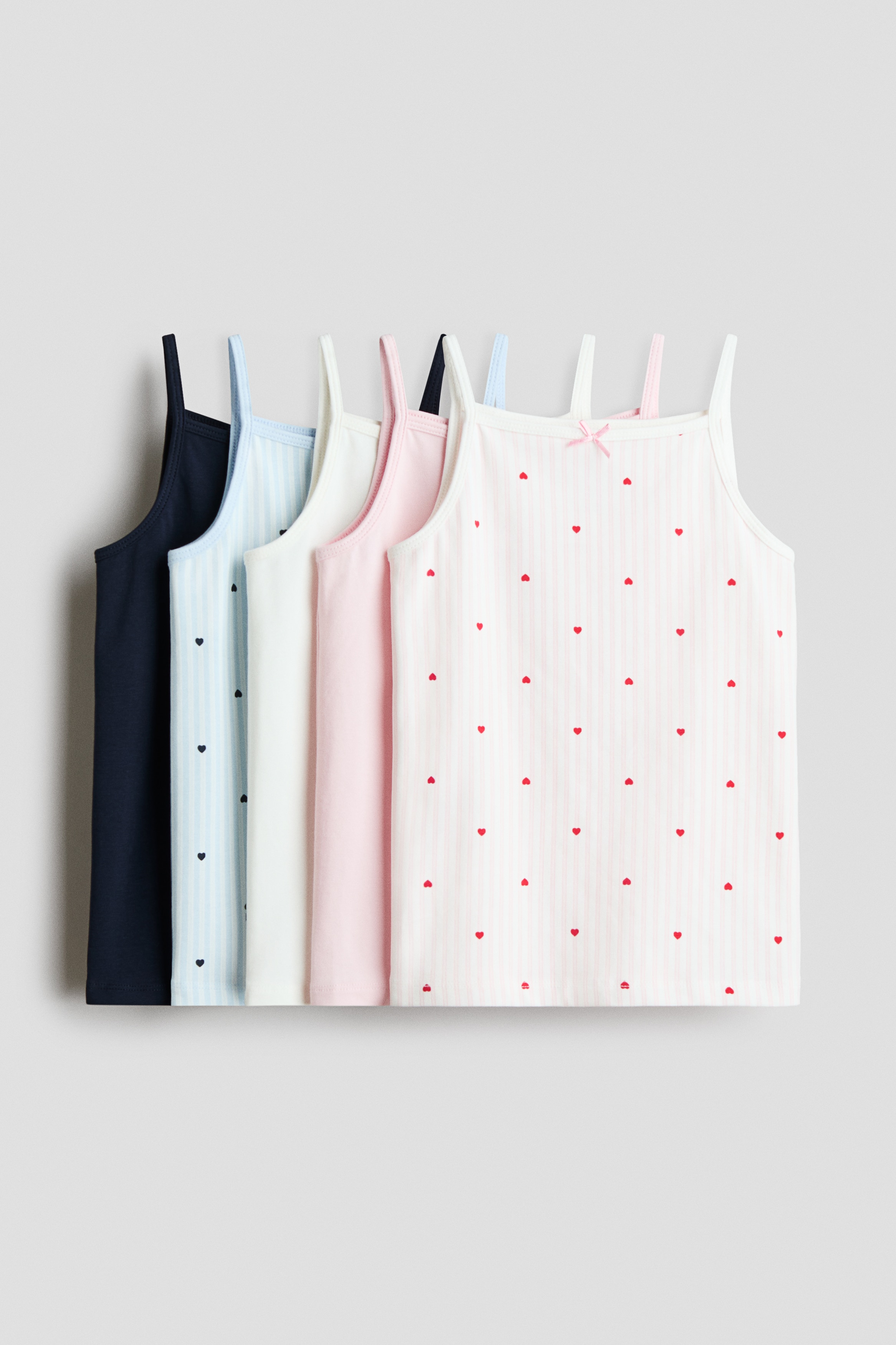 Lot de 5 tops à bretelles fines en cotonModèle
