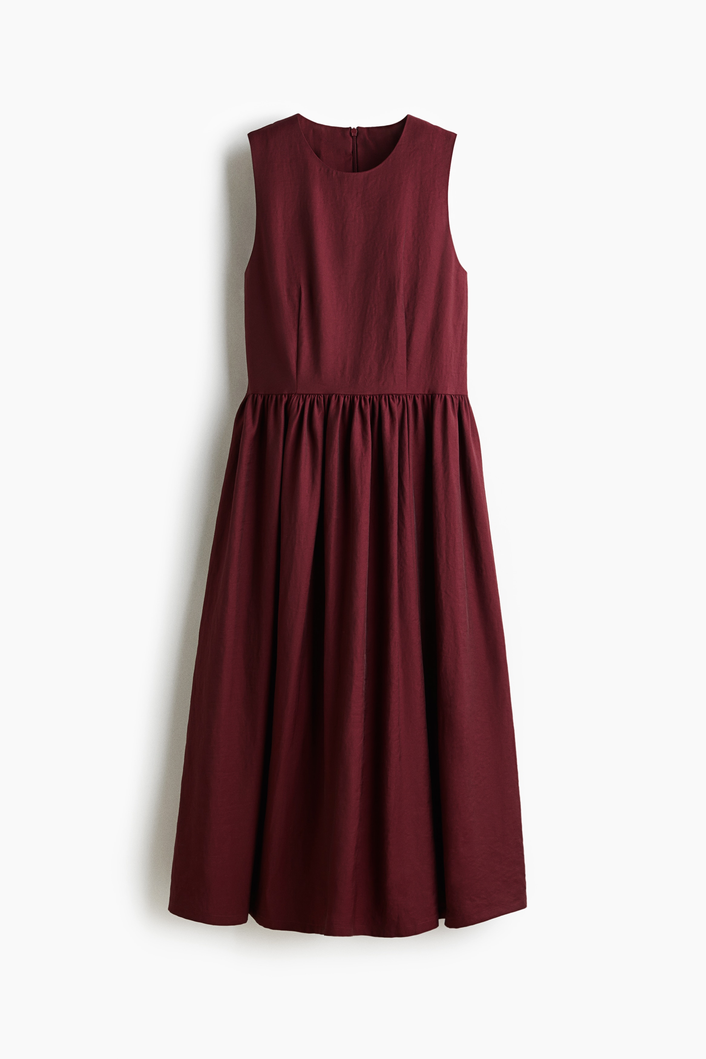 Women's Burgundy Sleeveless Twill Dress | H&M US