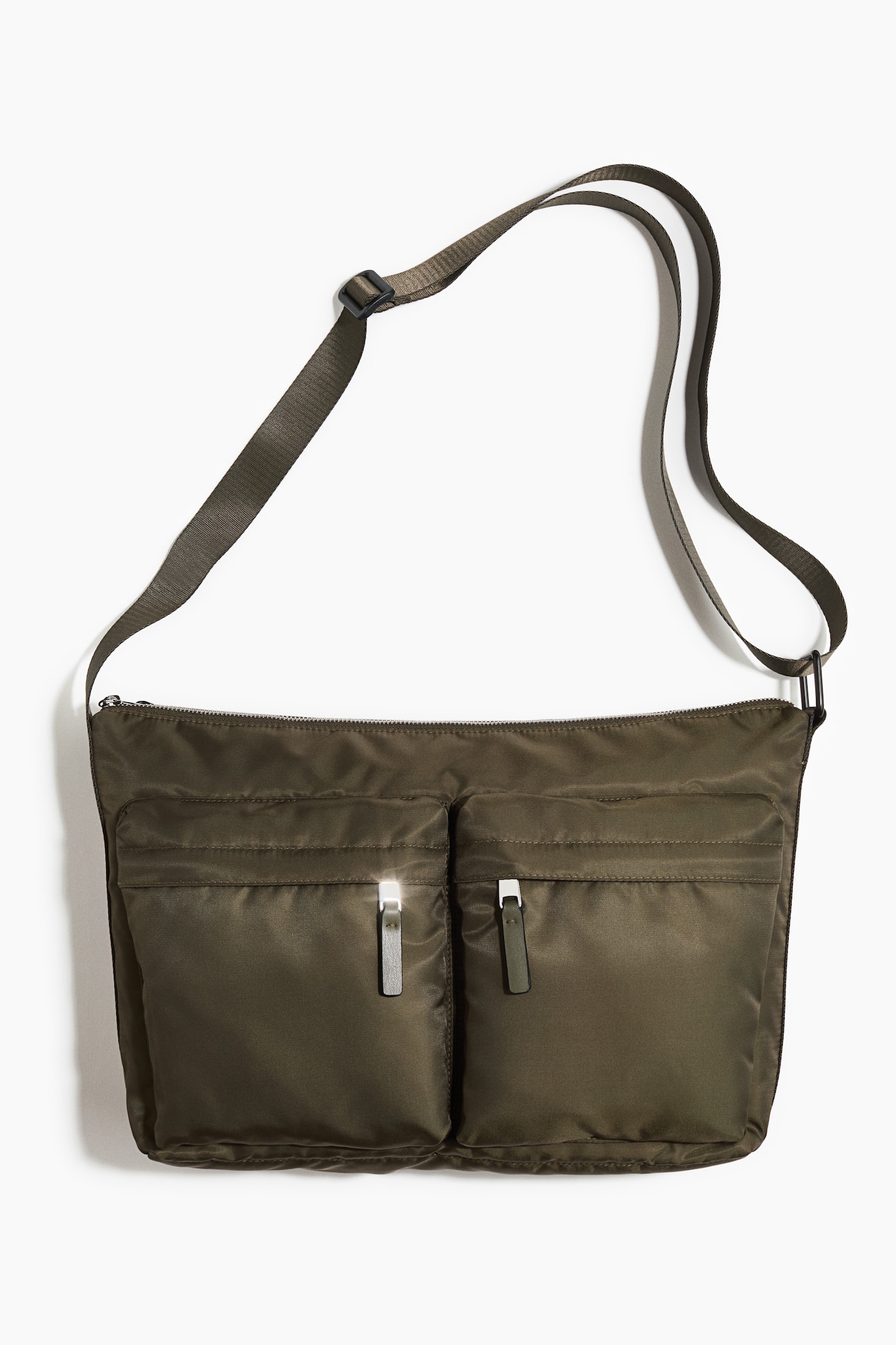 Padded crossbody bag - Dark khaki green/Black