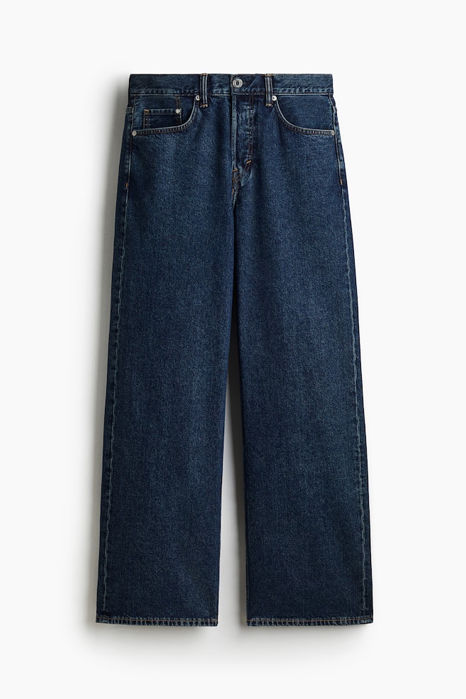 Loose Straight Jeans - Dark denim blue/Denim green-blue/Denim blue/Light denim blue - 1