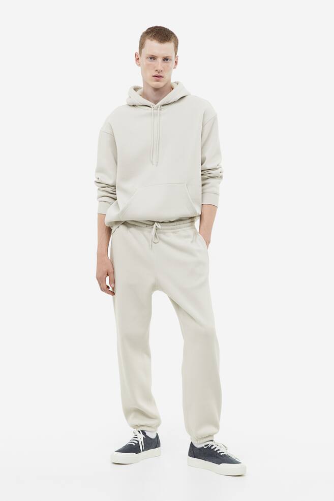 Relaxed Fit Sweatpants - Light greige/Black/Grey marl - 1