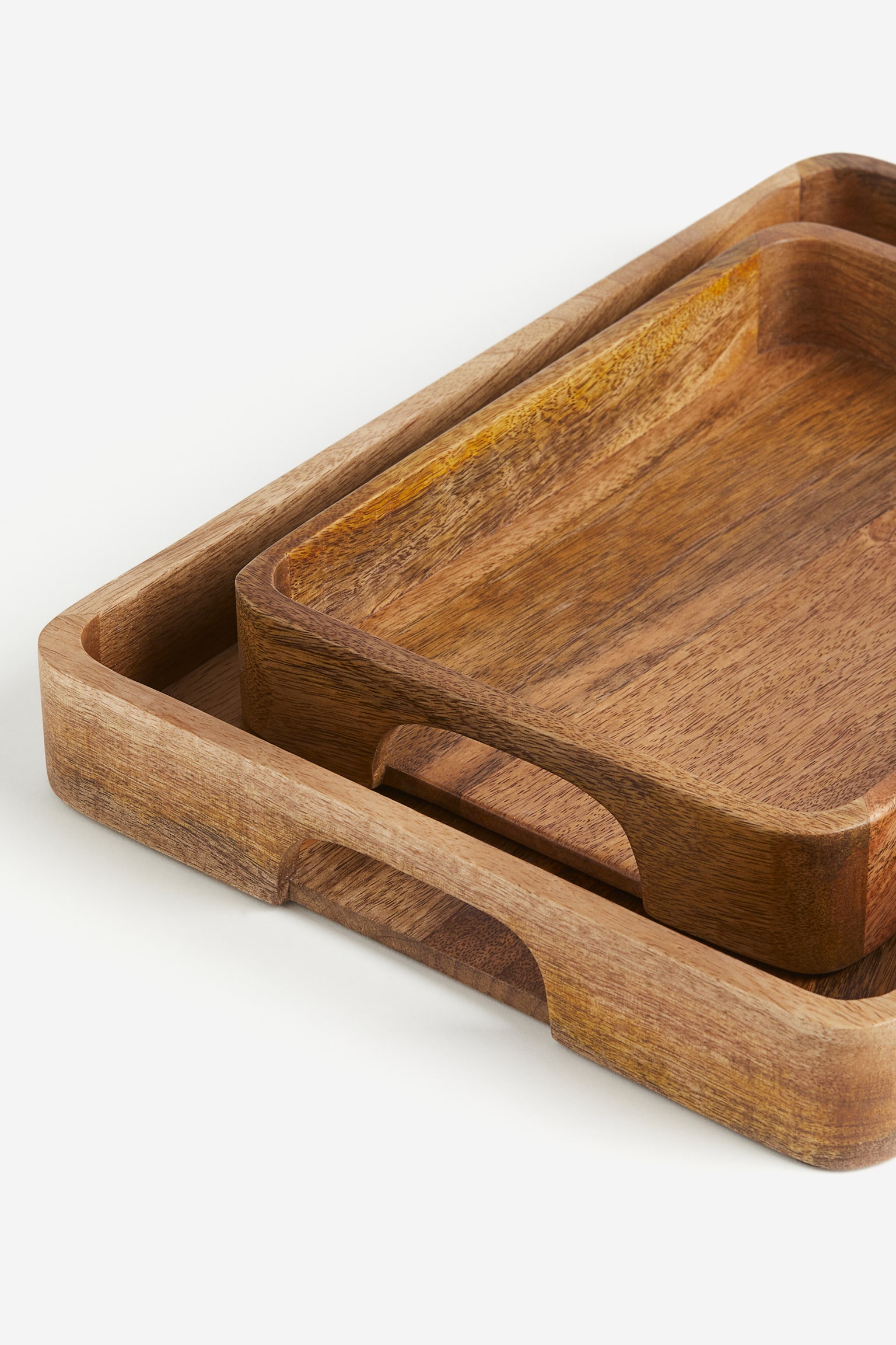 Wooden breakfast tray - Light brown/Mango wood - 3