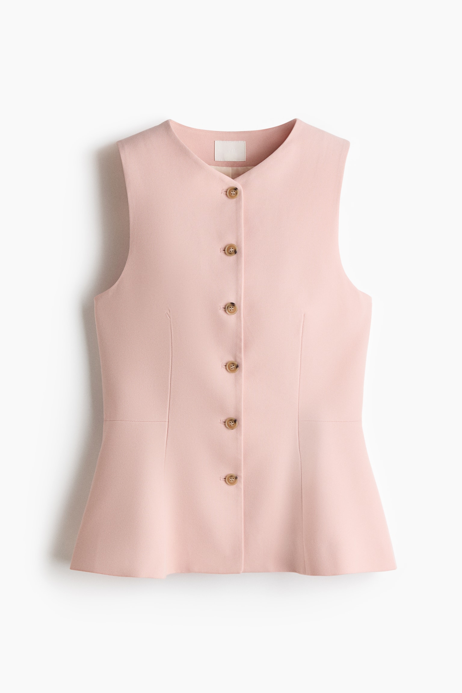Peplum Vest - Pink/Black/Dark red/Dark denim blue