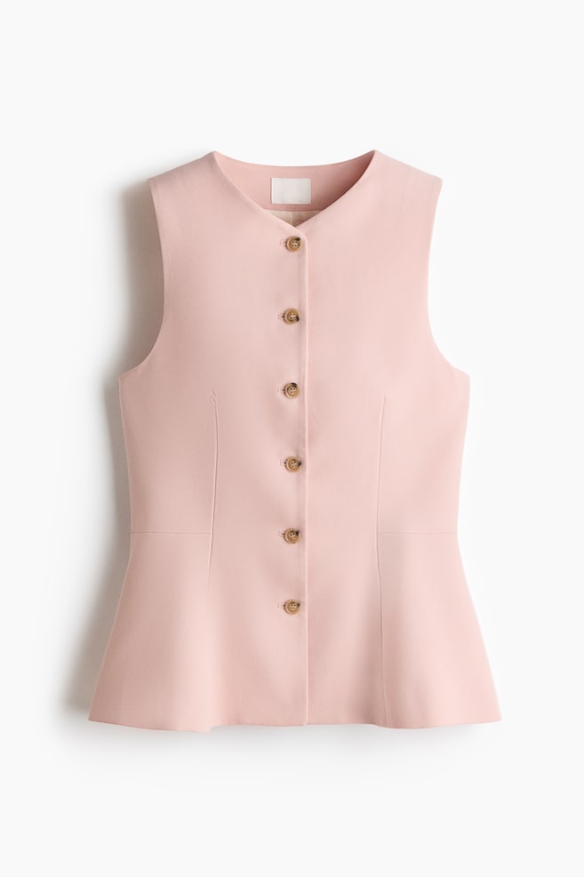 Peplum Vest - Pink/Dark red/Dark denim blue/Black - 1