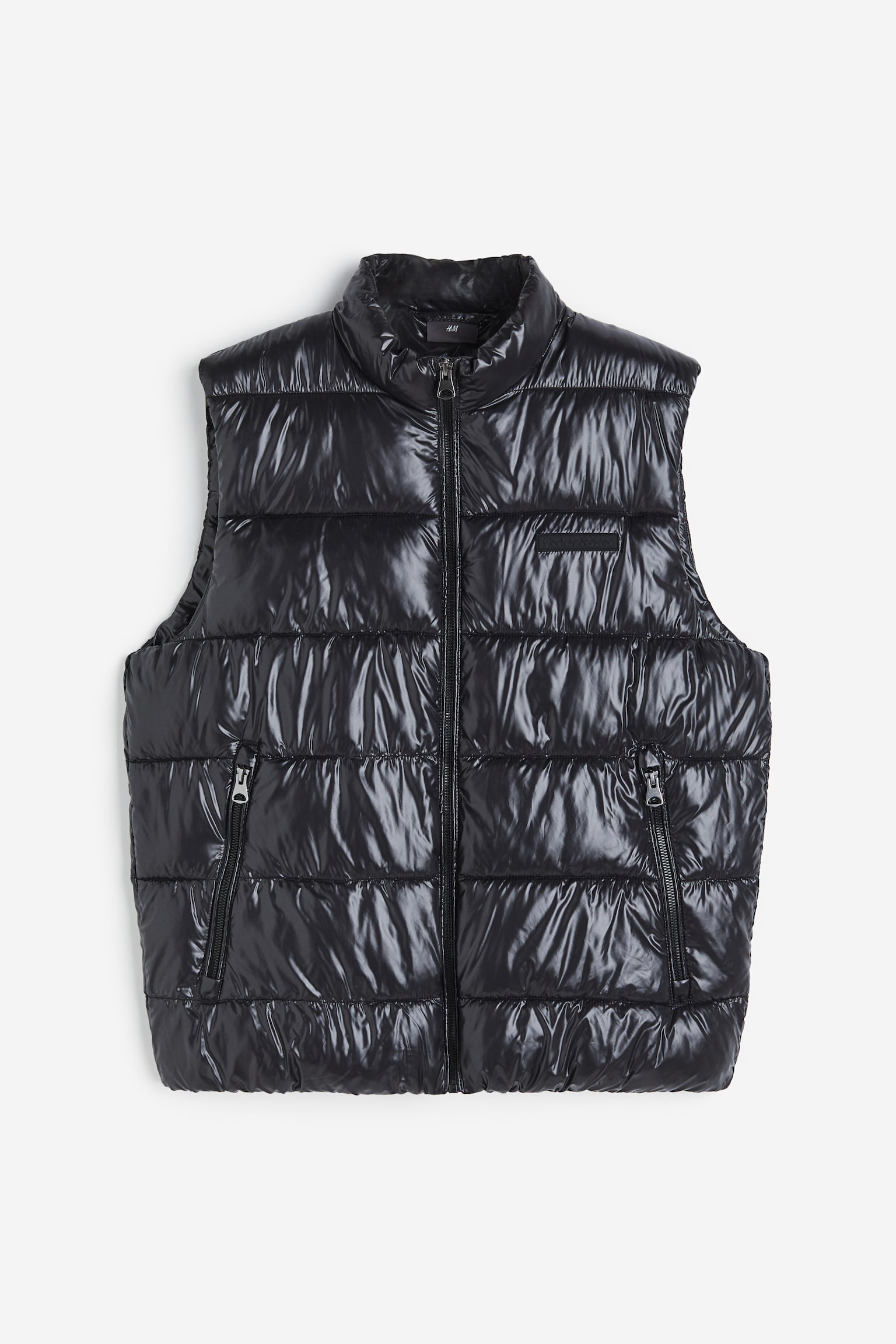 Regular Fit Puffer gilet - Black - 2