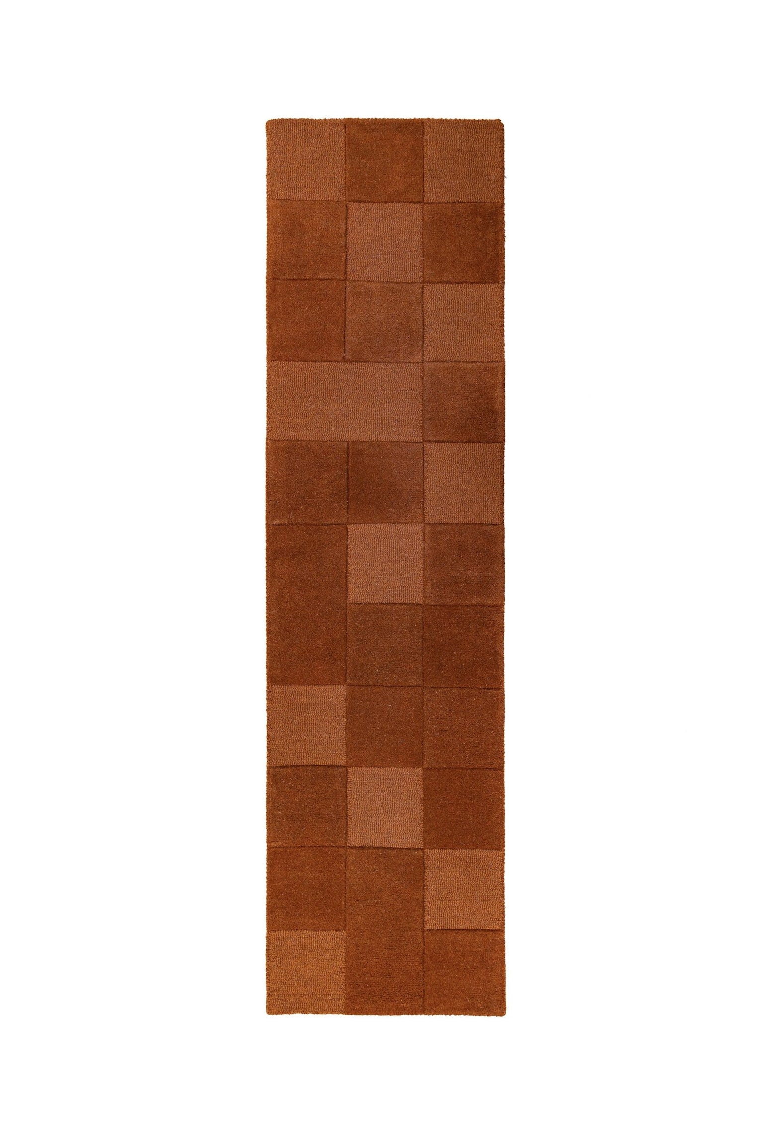 Corredor De Lana Checkerboard Estilo Moderno - Terracota - 1