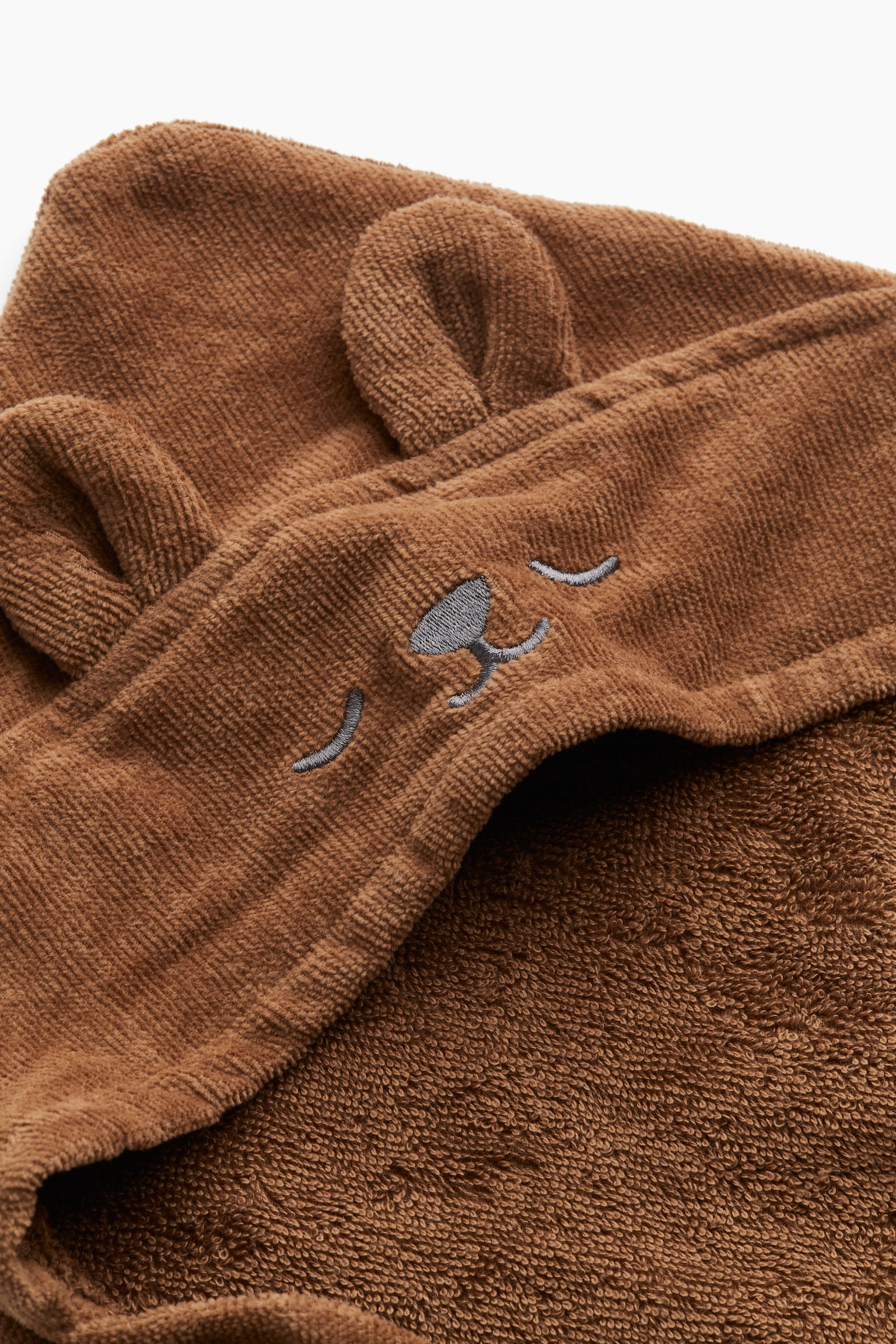 Hooded bath towel - Brown/Bear/Light beige/Bear/Grey/Elephant/Beige/Dog/Natural white/Rabbit/Light pink/Rabbit - 2