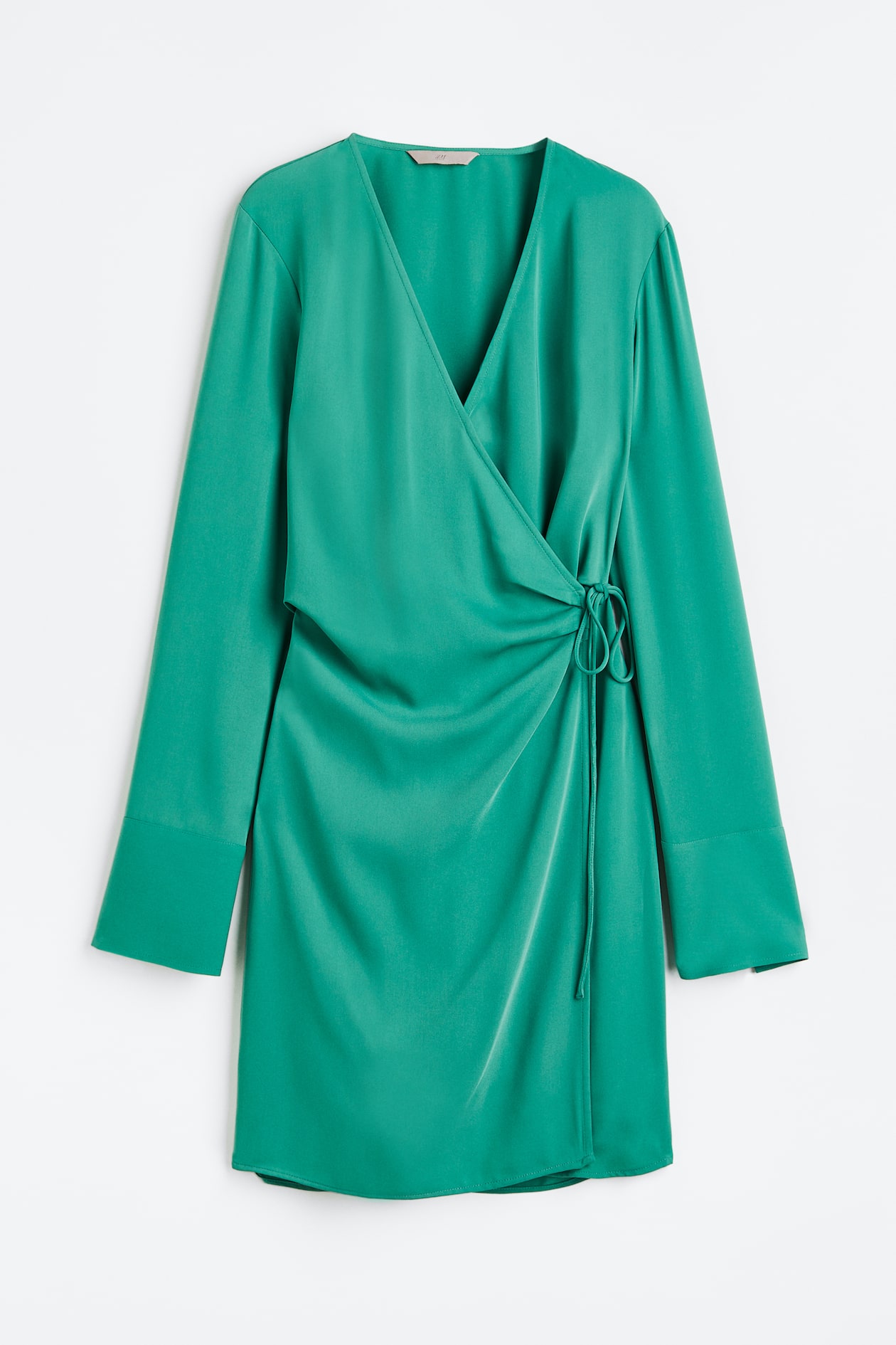 slim fit dress slacks Teal Long Sleeve Side Ruched Wrap Over Midi Dress  AX Paris