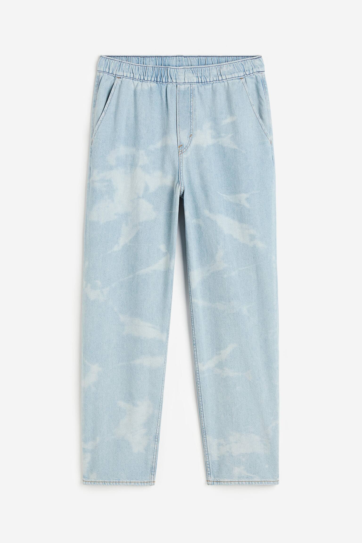 Quần jogger denim rộng - Màu xanh denim nhạt/Tie-dye - 1