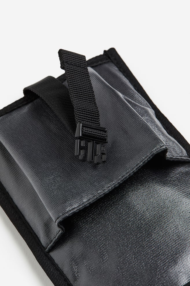 Neck-strap bag - Silver-coloured/Black - 3