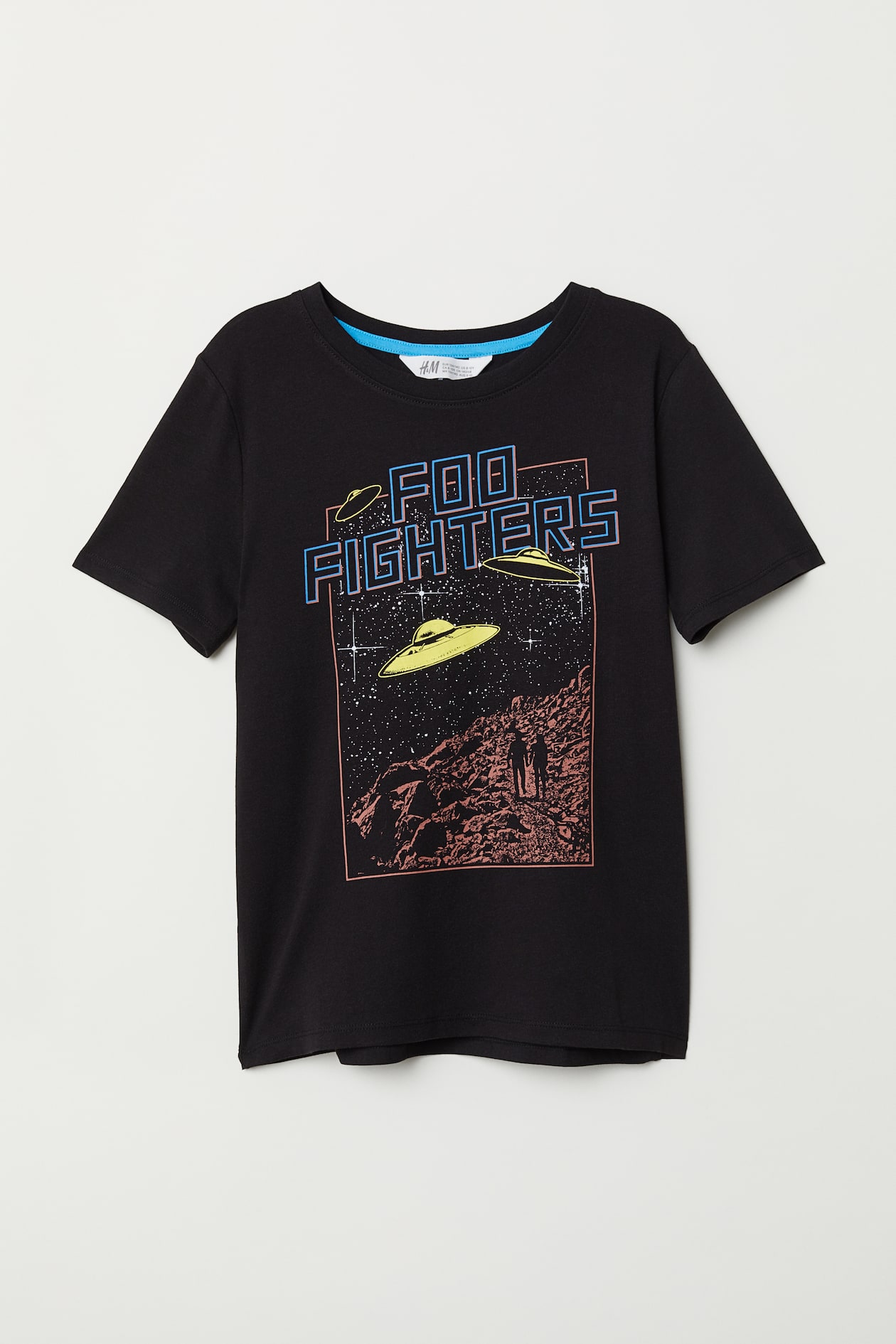 T-shirt with Printed Design - Short sleeve - Black/Foo Fighters - Kids ...