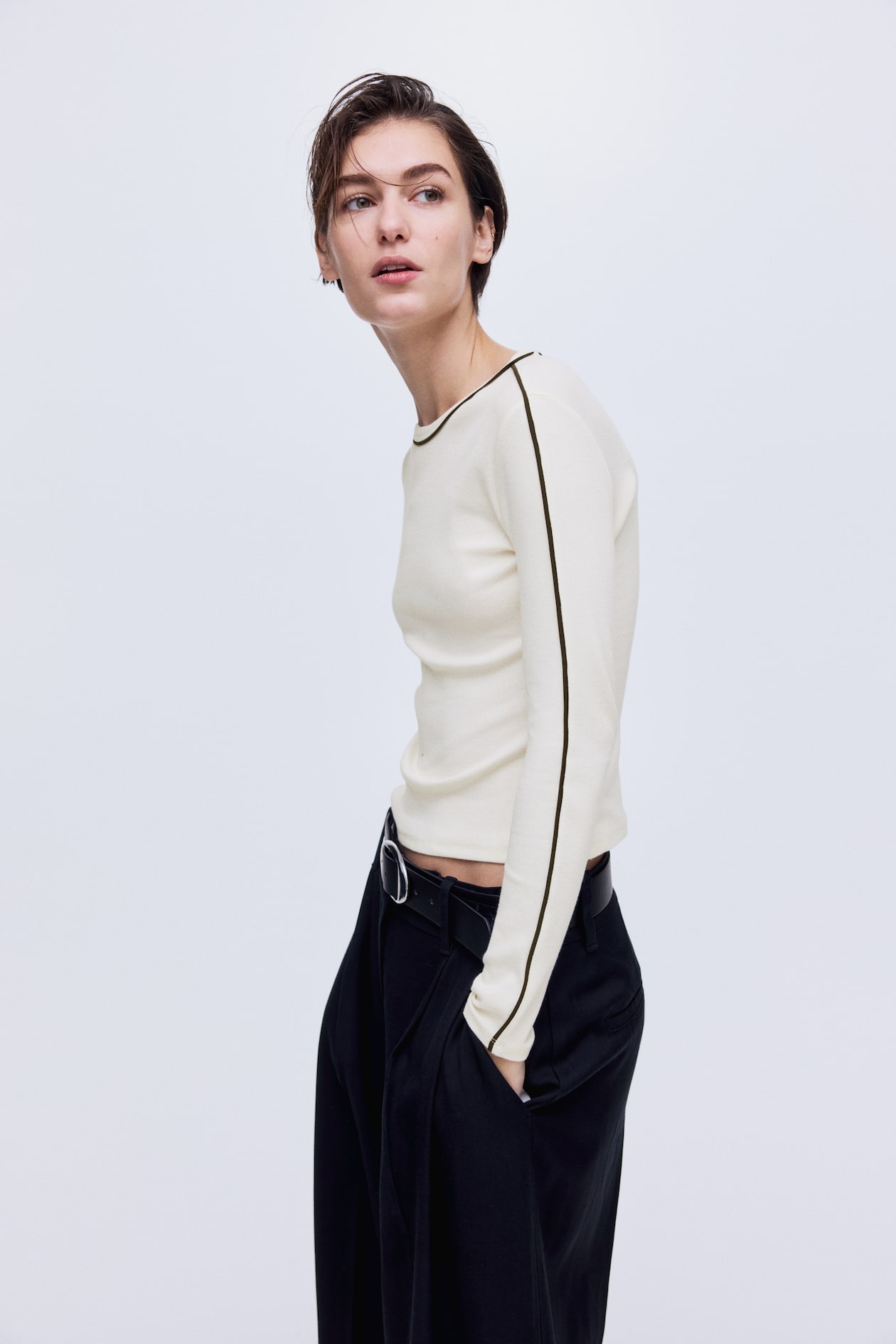 Ribbed Jersey Top - image 3
