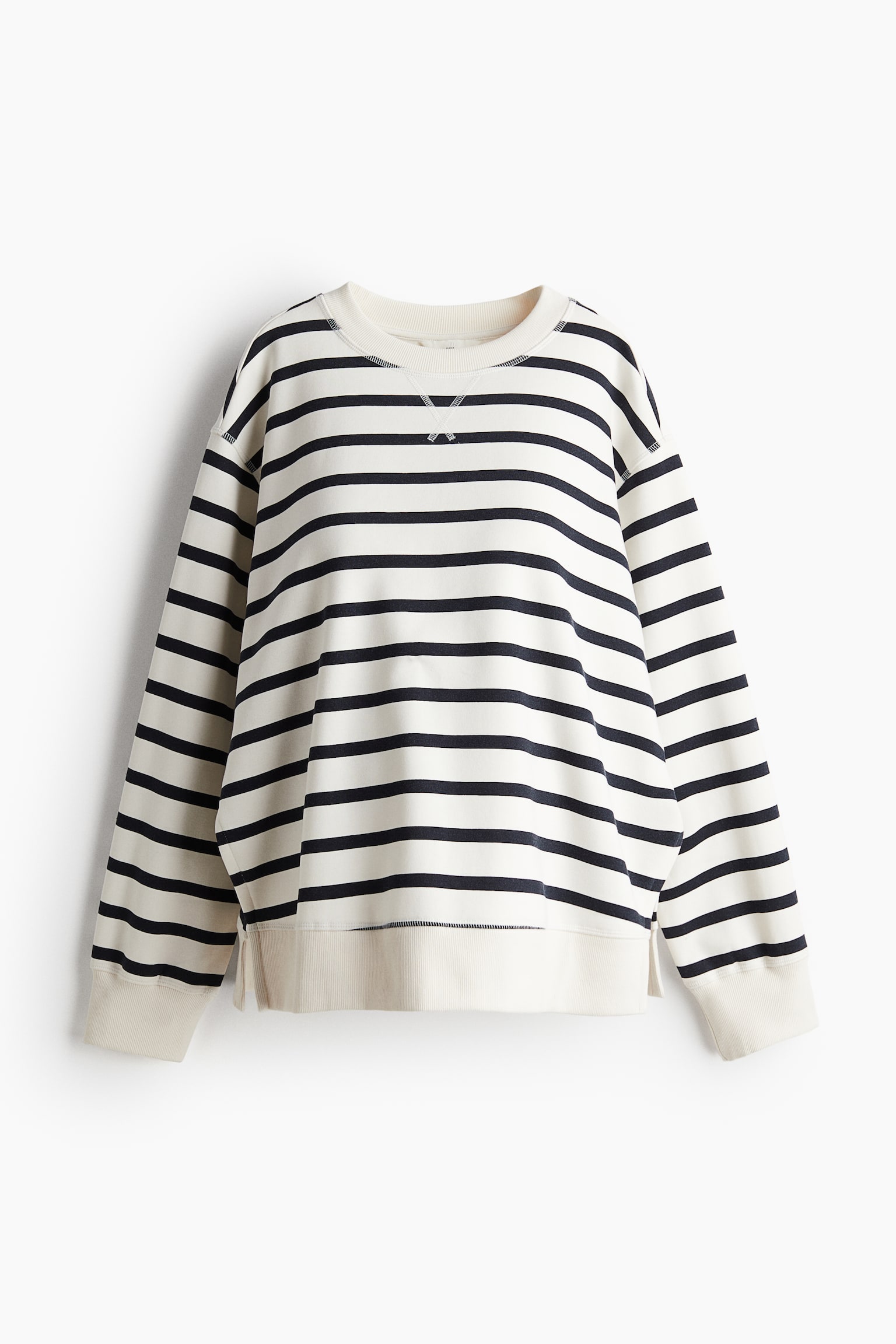 MAMA Sweatshirt - White/Striped/Light grey marl - 2