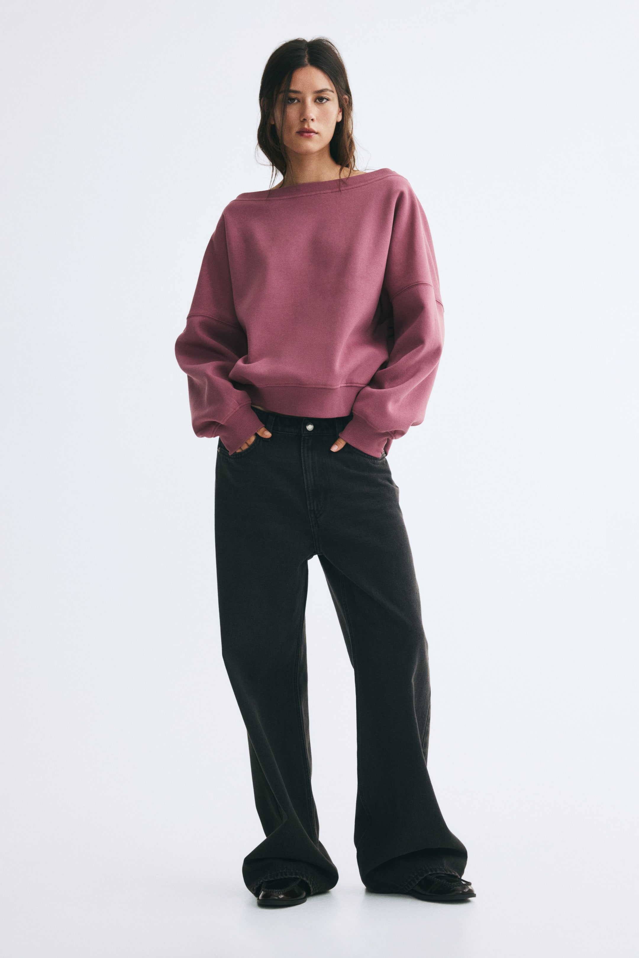 Off-the-Shoulder Sweatshirt