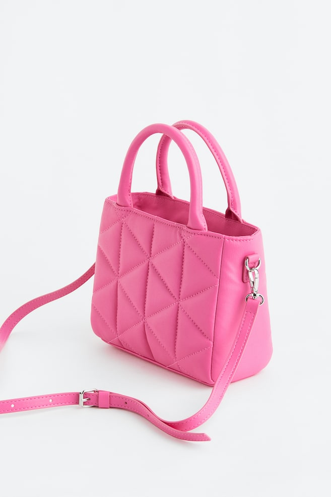 Quilted handbag - Pink/White - 6