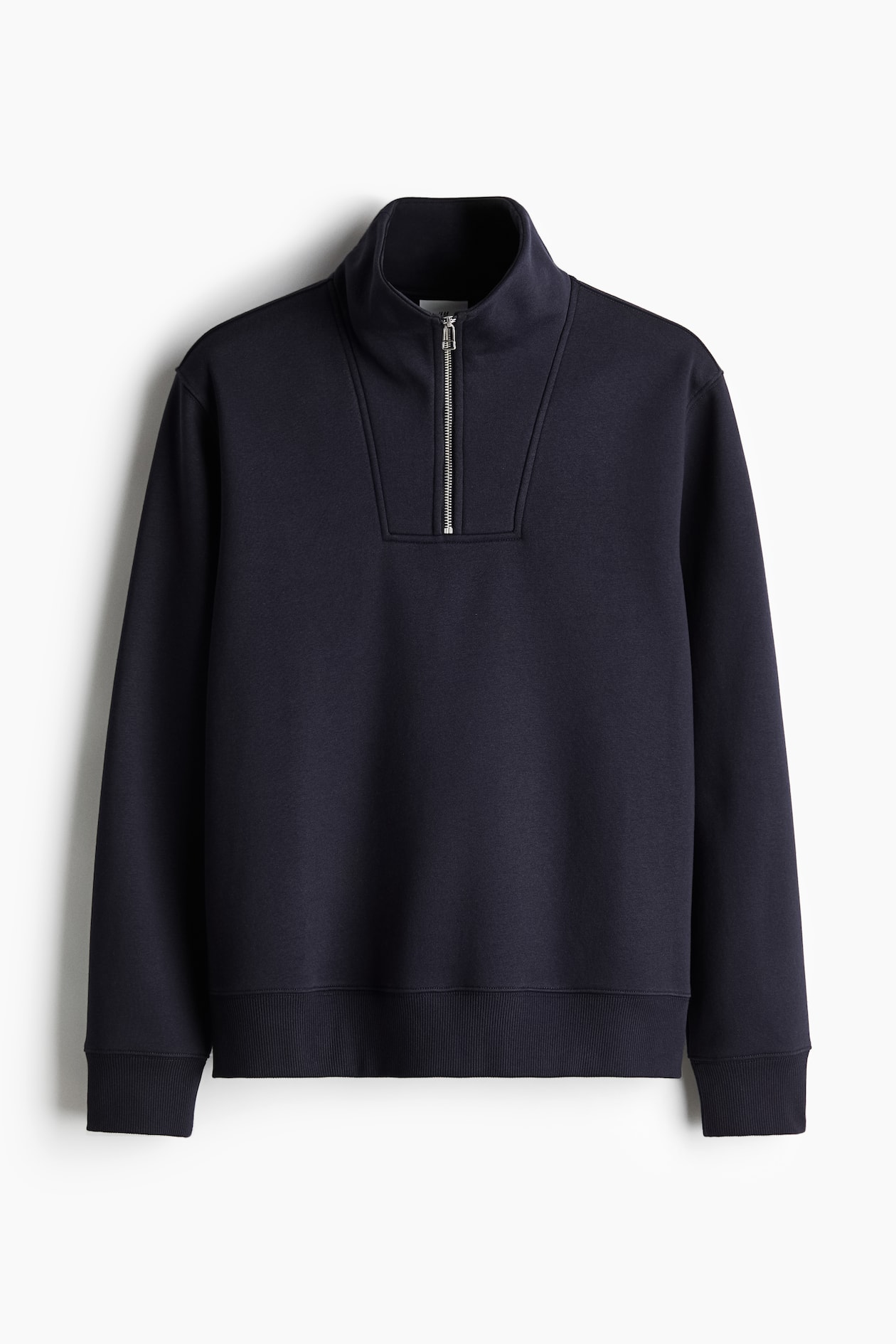 Sweatshirt mit Zipper in Regular Fit - Turtleneck - Langarm 