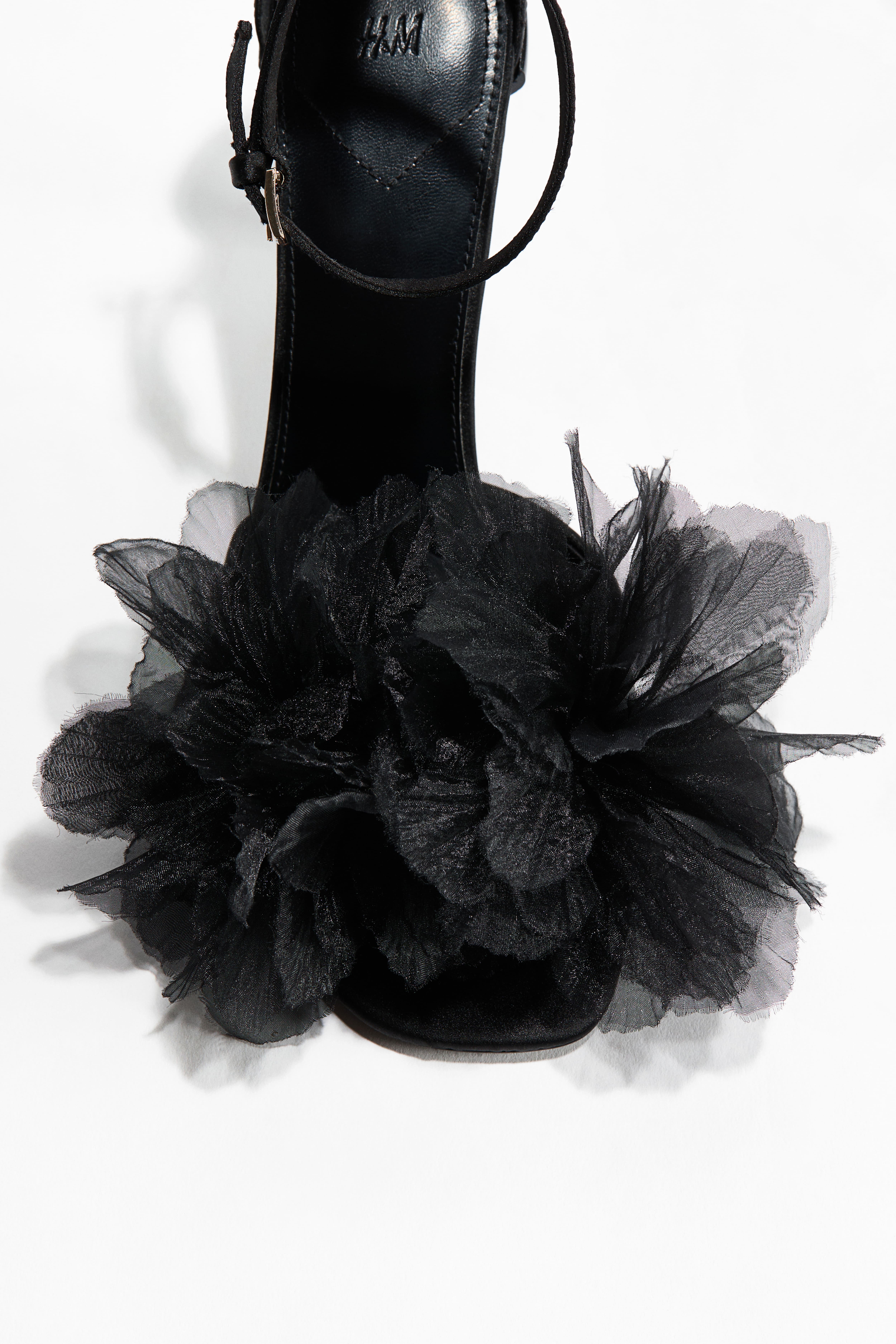 Flower-Detail Heeled Sandals