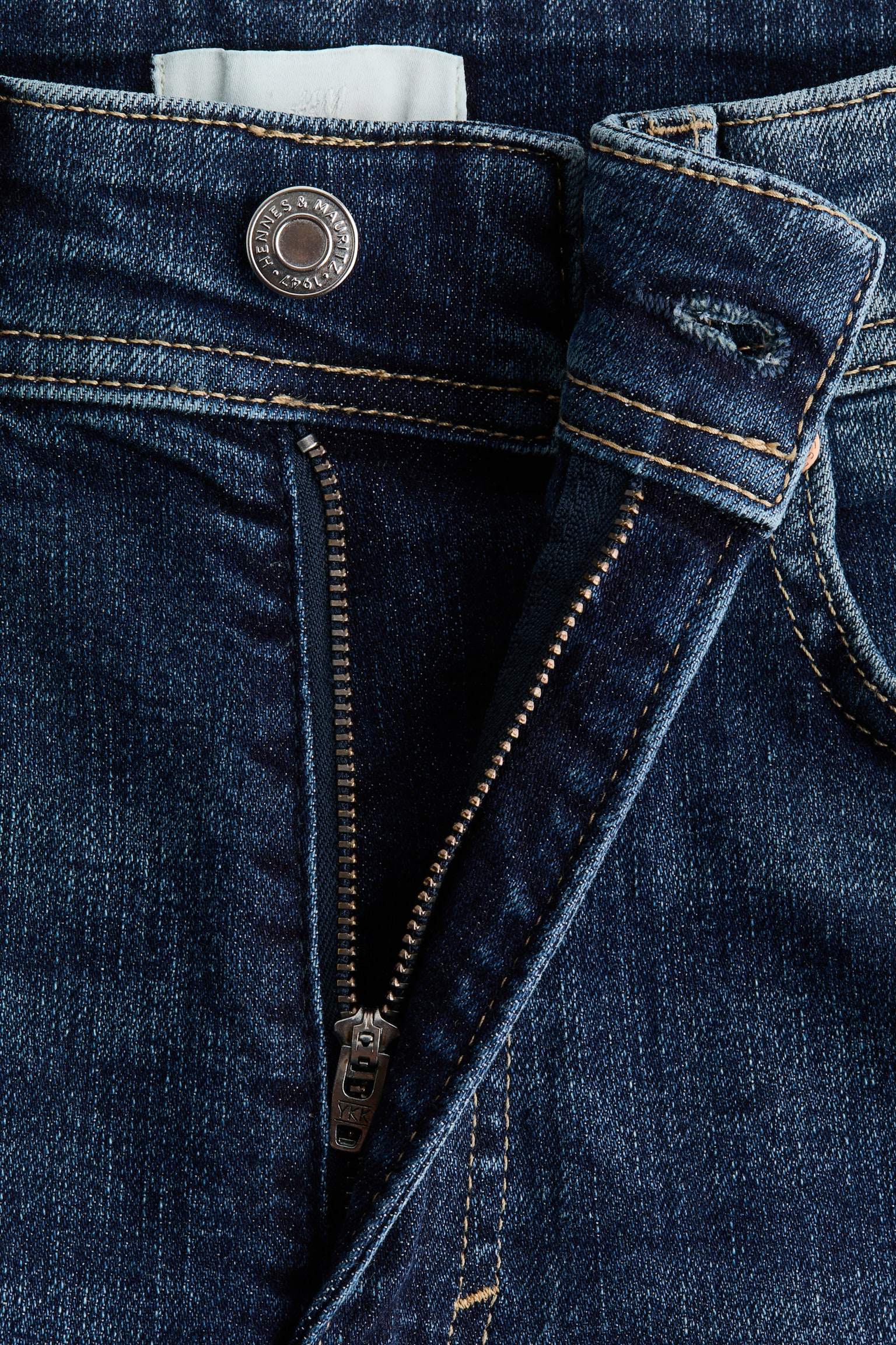 Jean ample à la cheville taille haute - Bleu denim foncé/Blanc/Bleu denim/Bleu denim clair/Beige - 4